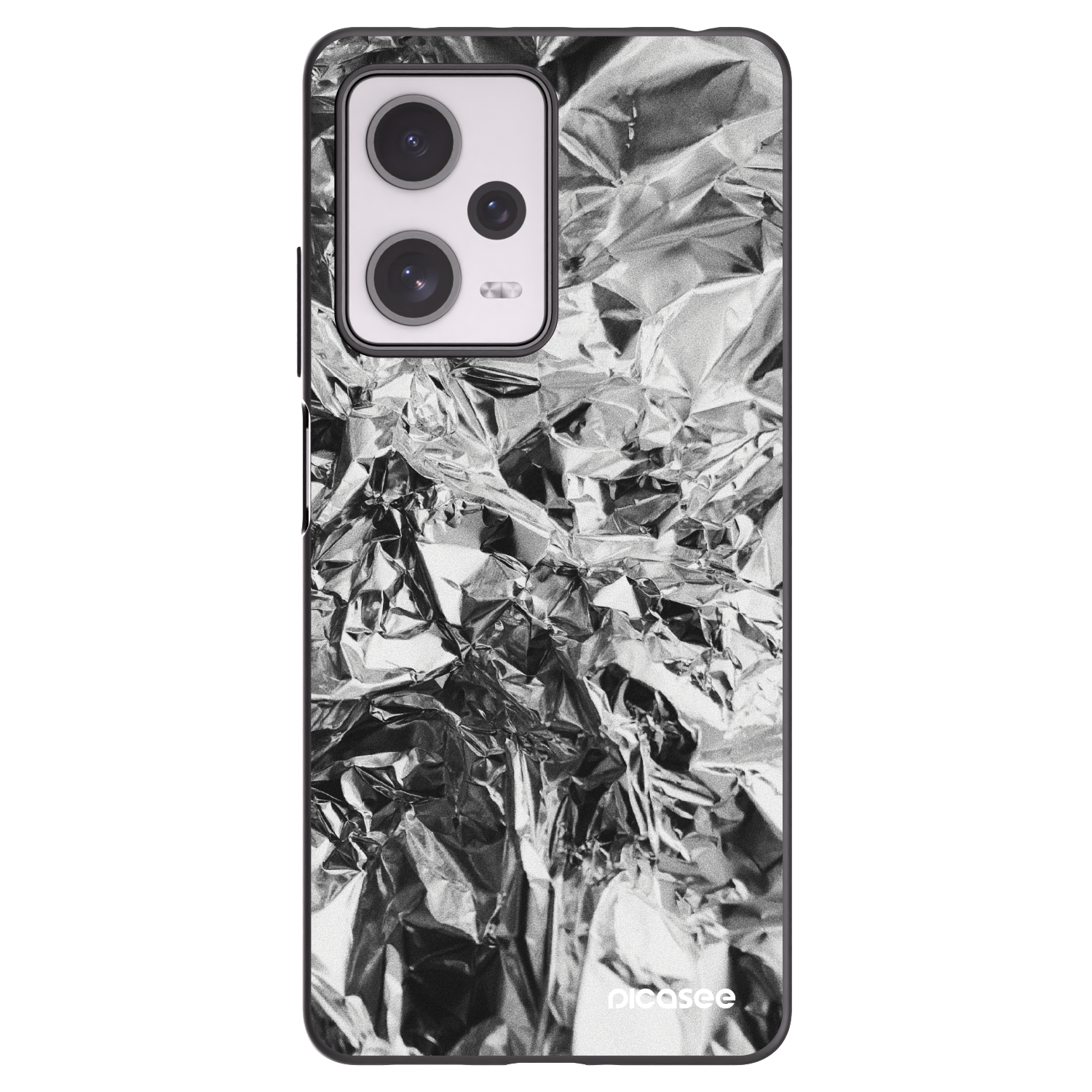 Picasee Μαύρη θήκη σιλικόνης για Xiaomi Redmi Note 12 Pro+ 5G - Chrome