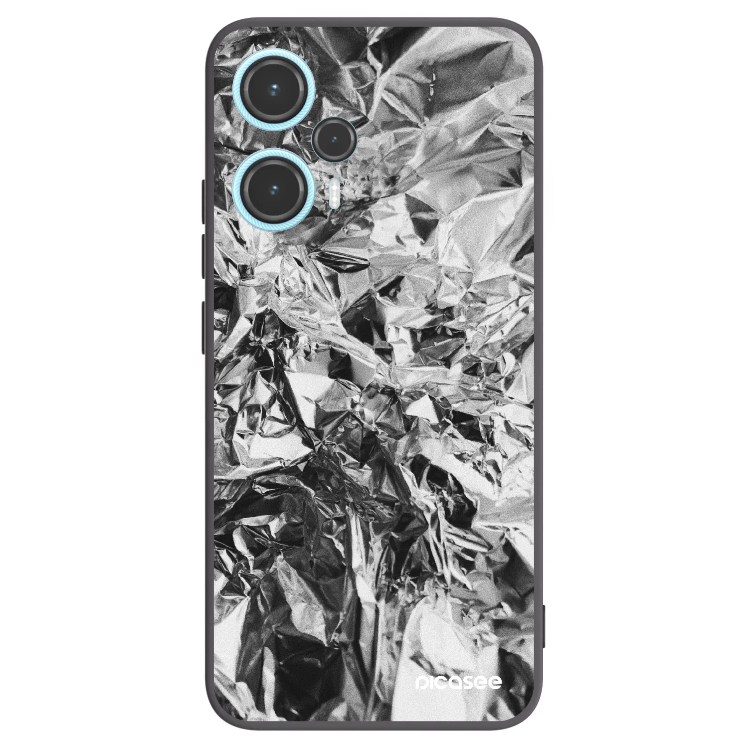 Picasee Μαύρη θήκη σιλικόνης για Xiaomi Poco F5 - Chrome