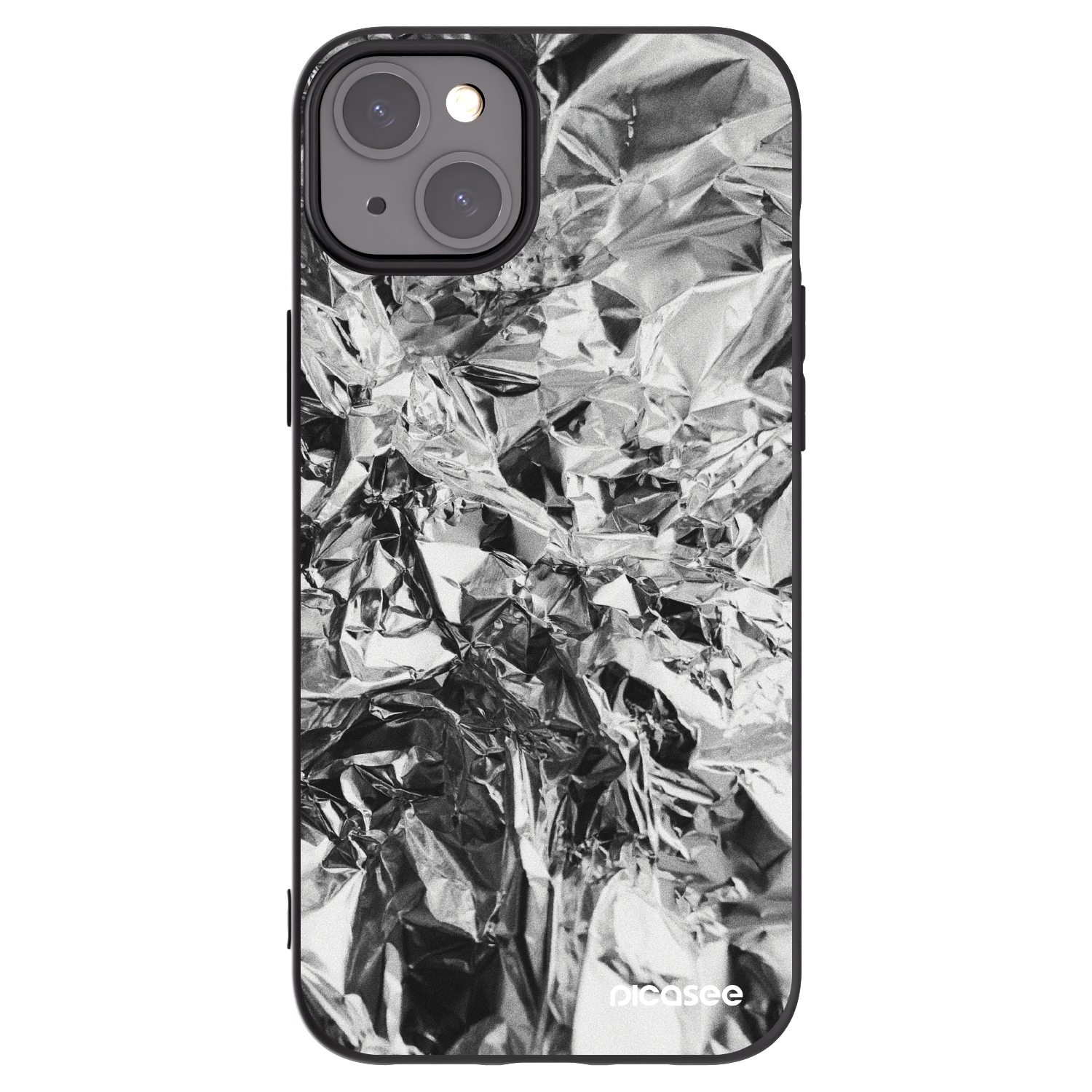 Picasee Μαύρη θήκη σιλικόνης για Apple iPhone 15 Plus - Chrome