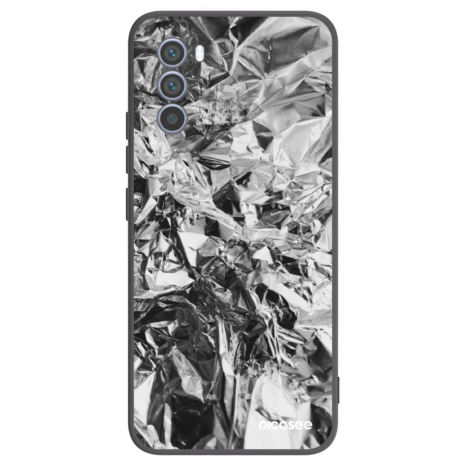 Picasee Μαύρη θήκη σιλικόνης για Motorola Moto G62 - Chrome