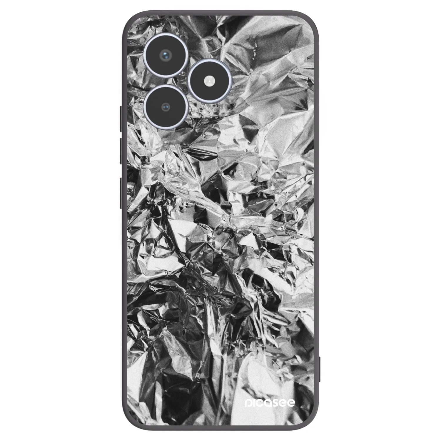 Picasee Μαύρη θήκη σιλικόνης για Realme C53 - Chrome