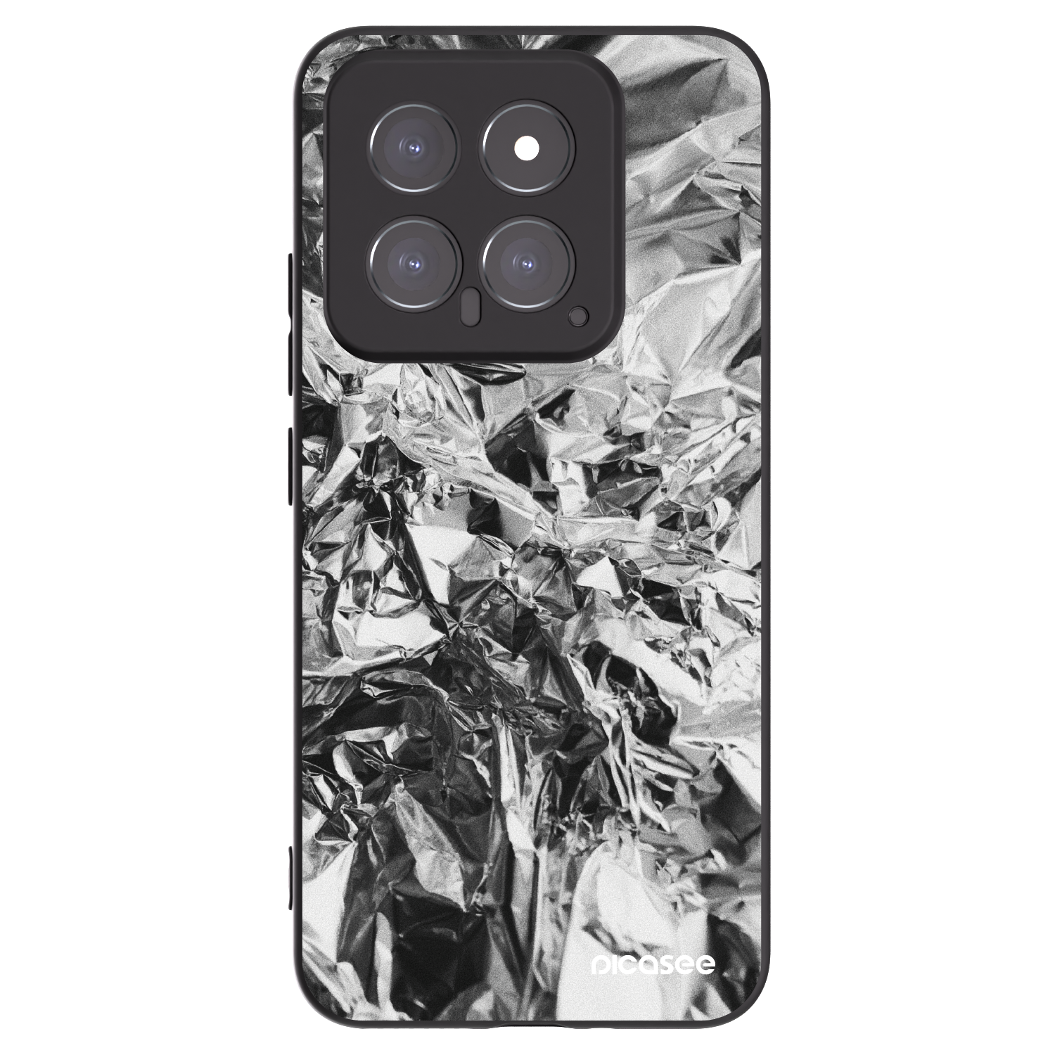 Picasee Μαύρη θήκη σιλικόνης για Xiaomi 14 - Chrome