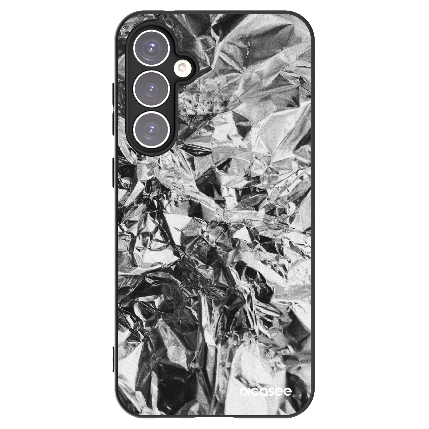 Picasee Μαύρη θήκη σιλικόνης για Samsung Galaxy S23 FE S711B - Chrome
