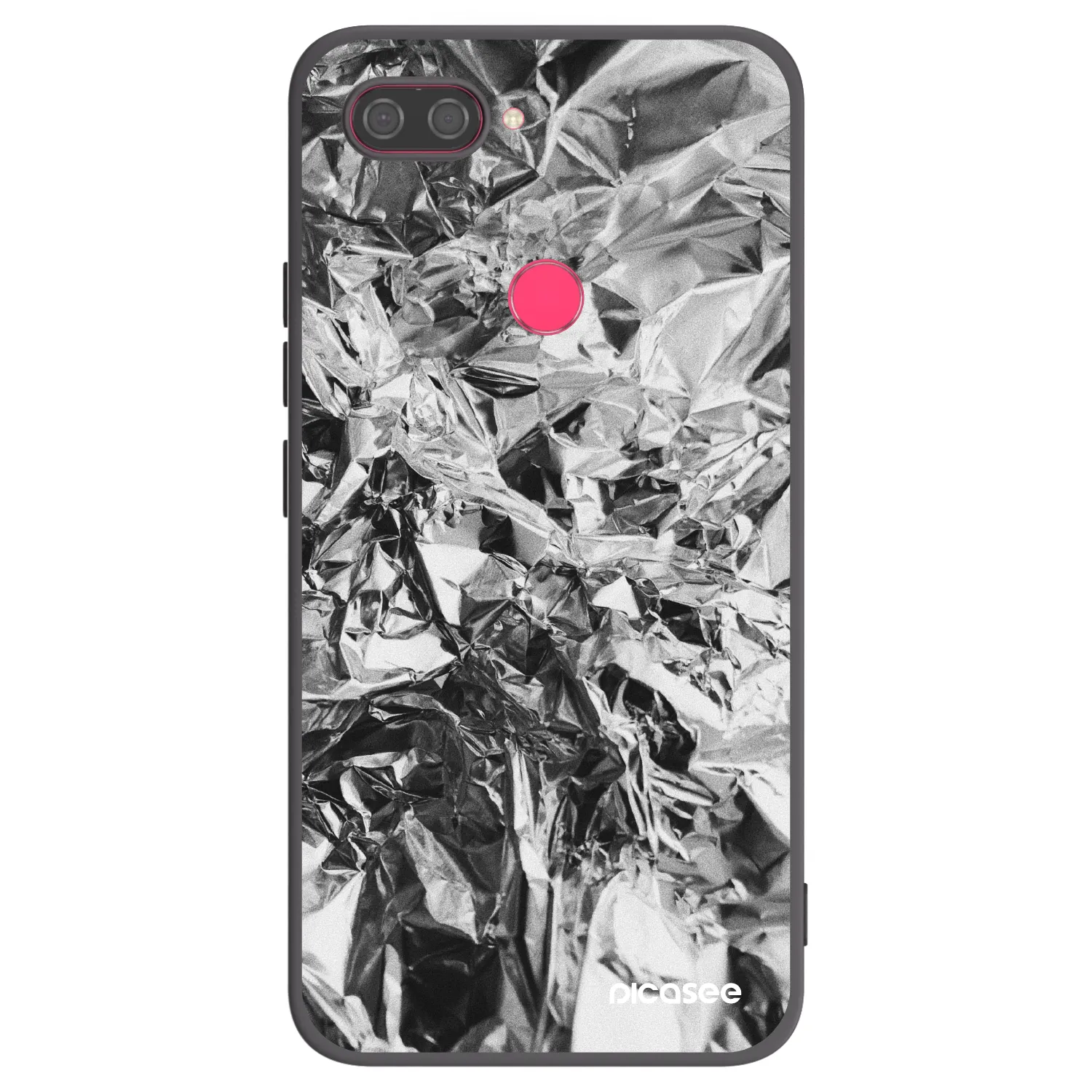 Picasee Μαύρη θήκη σιλικόνης για Xiaomi Mi 8 Lite - Chrome