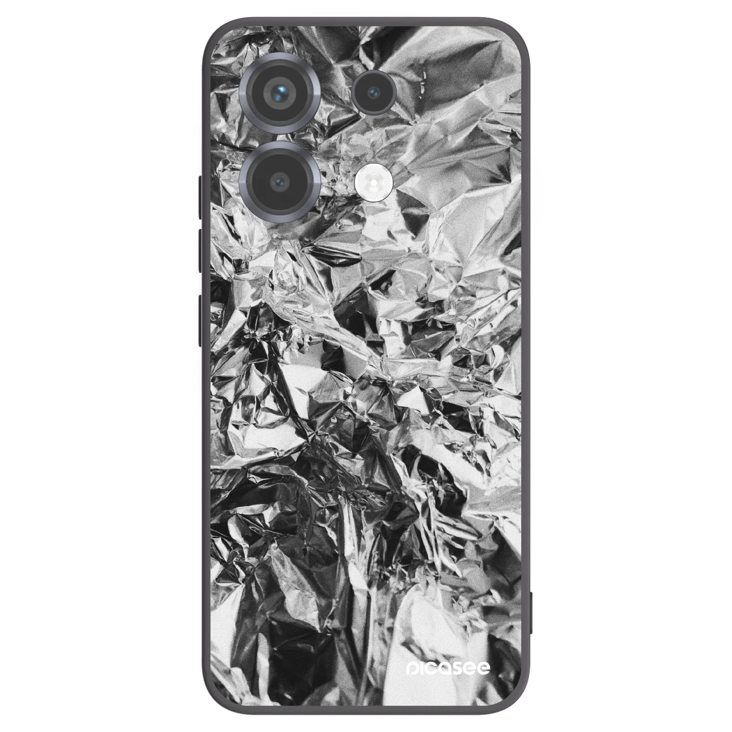 Picasee Μαύρη θήκη σιλικόνης για Xiaomi Poco X6 - Chrome