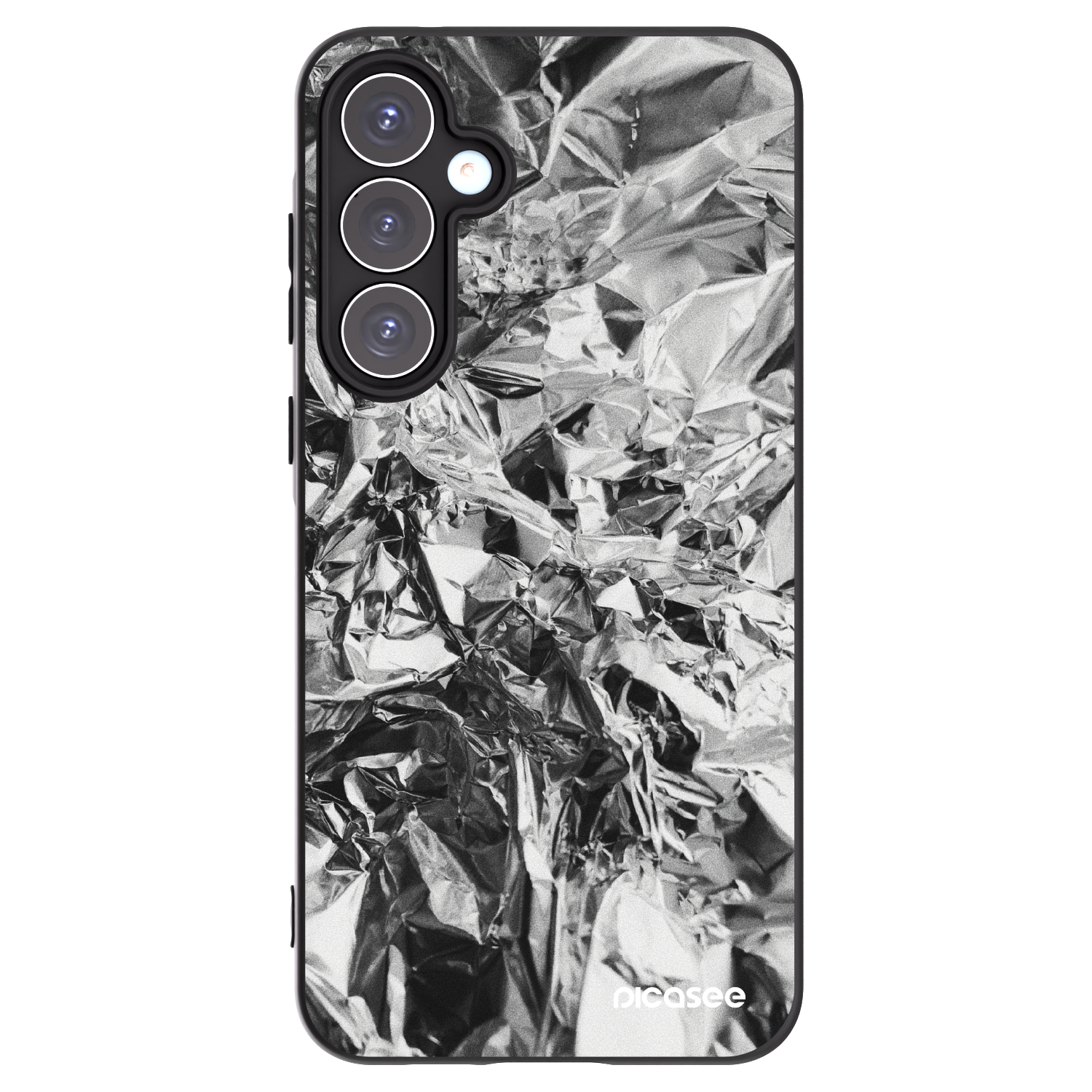 Picasee Μαύρη θήκη σιλικόνης για Samsung Galaxy A55 5G A556B - Chrome