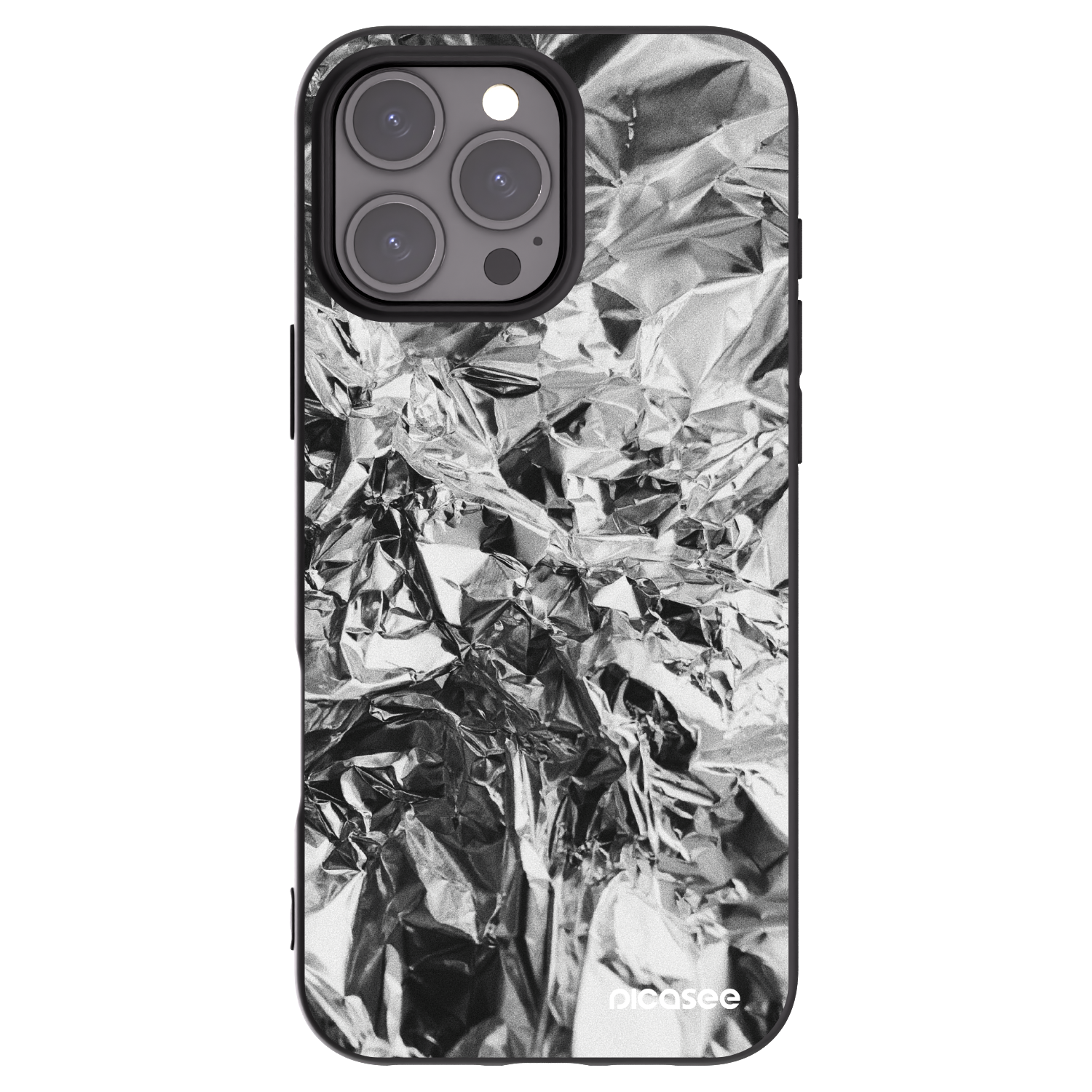 Picasee Μαύρη θήκη σιλικόνης για Apple iPhone 16 Pro Max - Chrome