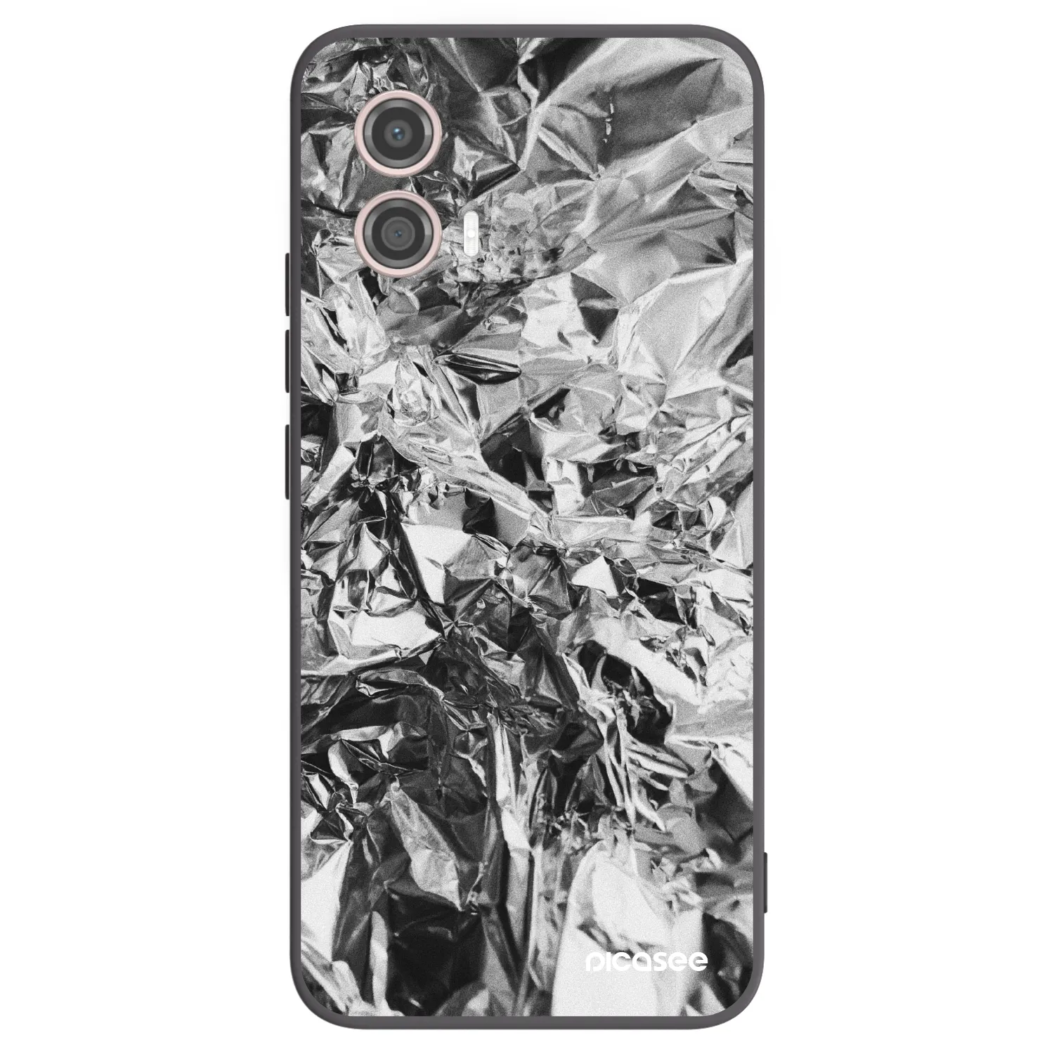 Picasee Μαύρη θήκη σιλικόνης για Motorola Moto G53 5G - Chrome