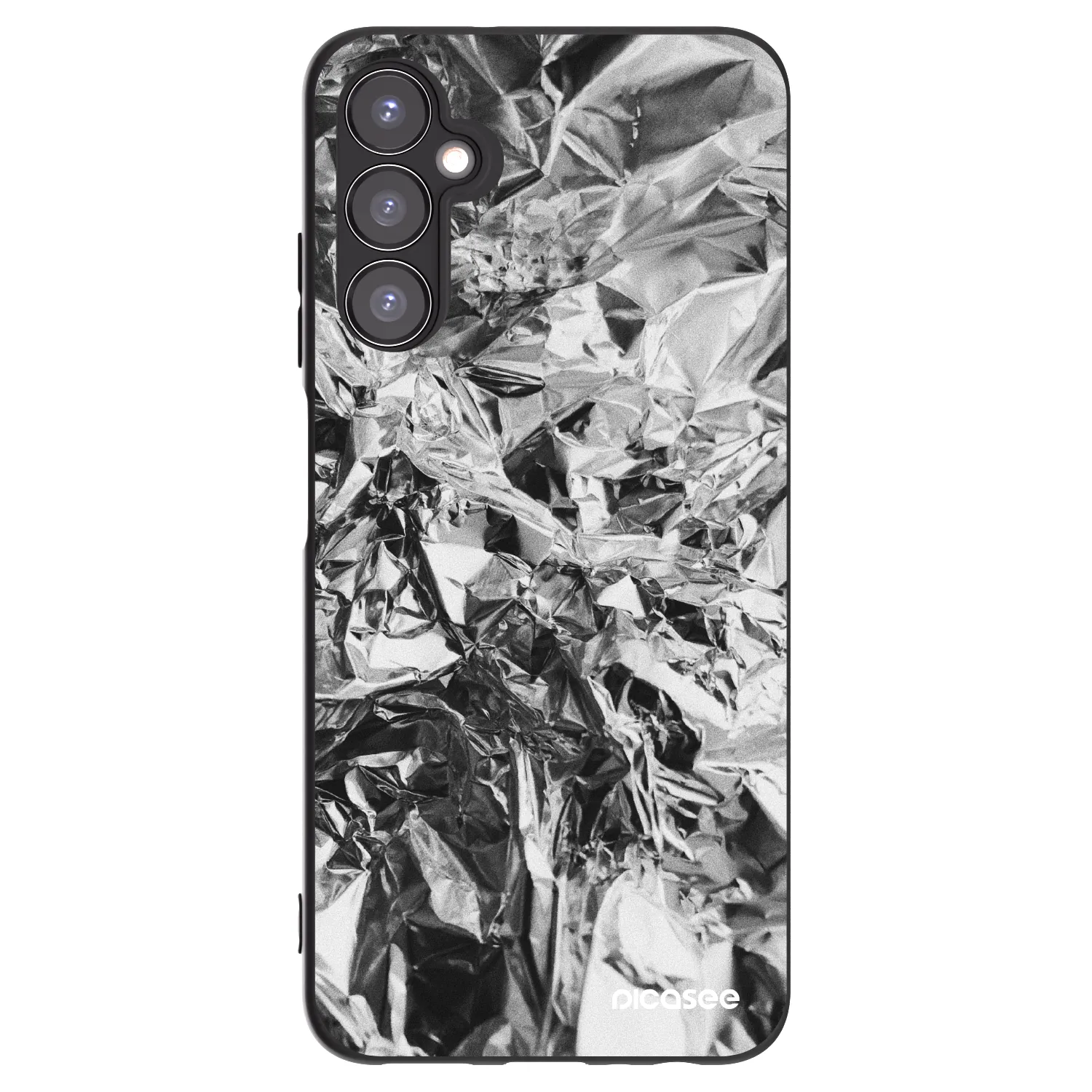 Picasee Μαύρη θήκη σιλικόνης για Samsung Galaxy A05s A057G - Chrome