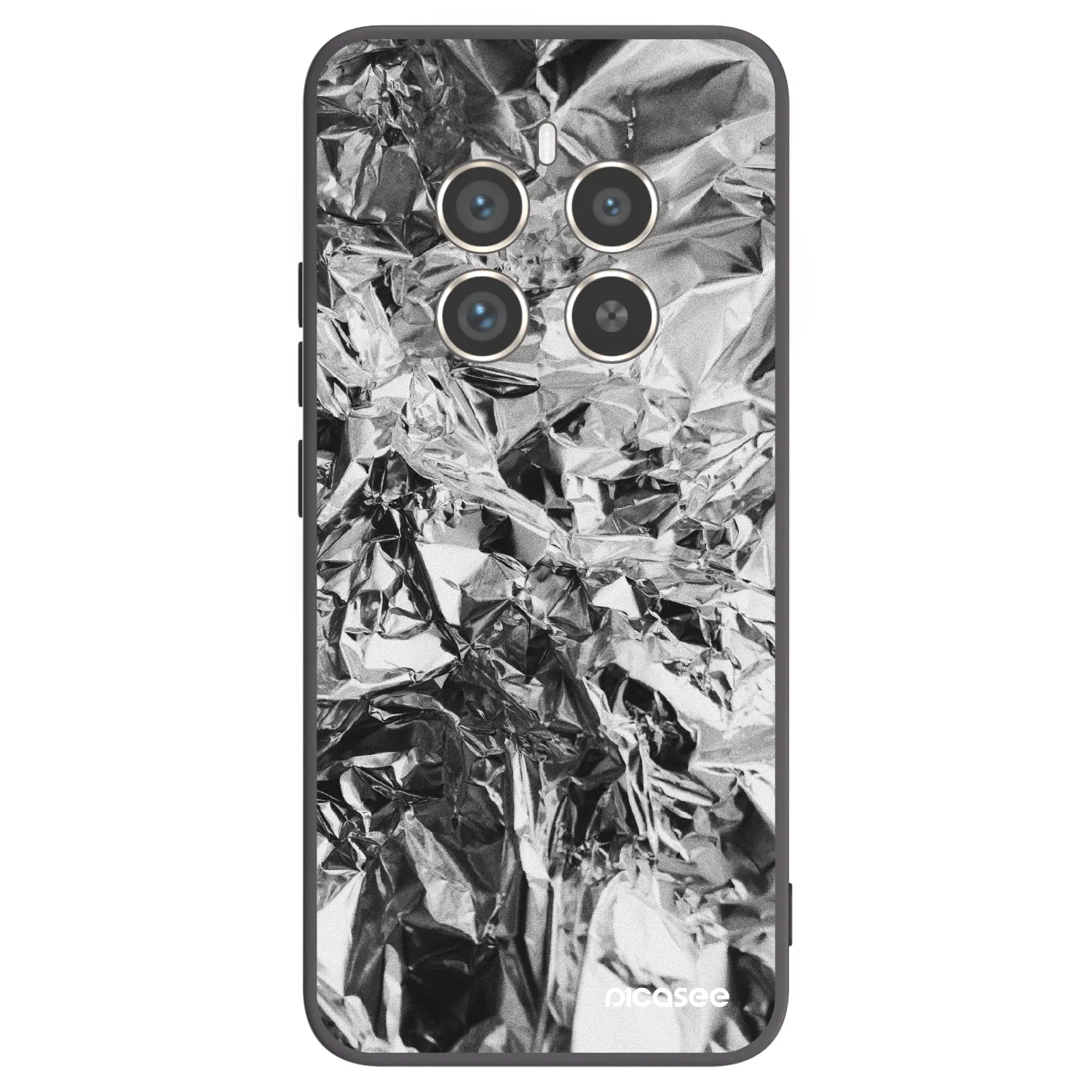 Picasee Μαύρη θήκη σιλικόνης για Realme 12 Pro 5G - Chrome