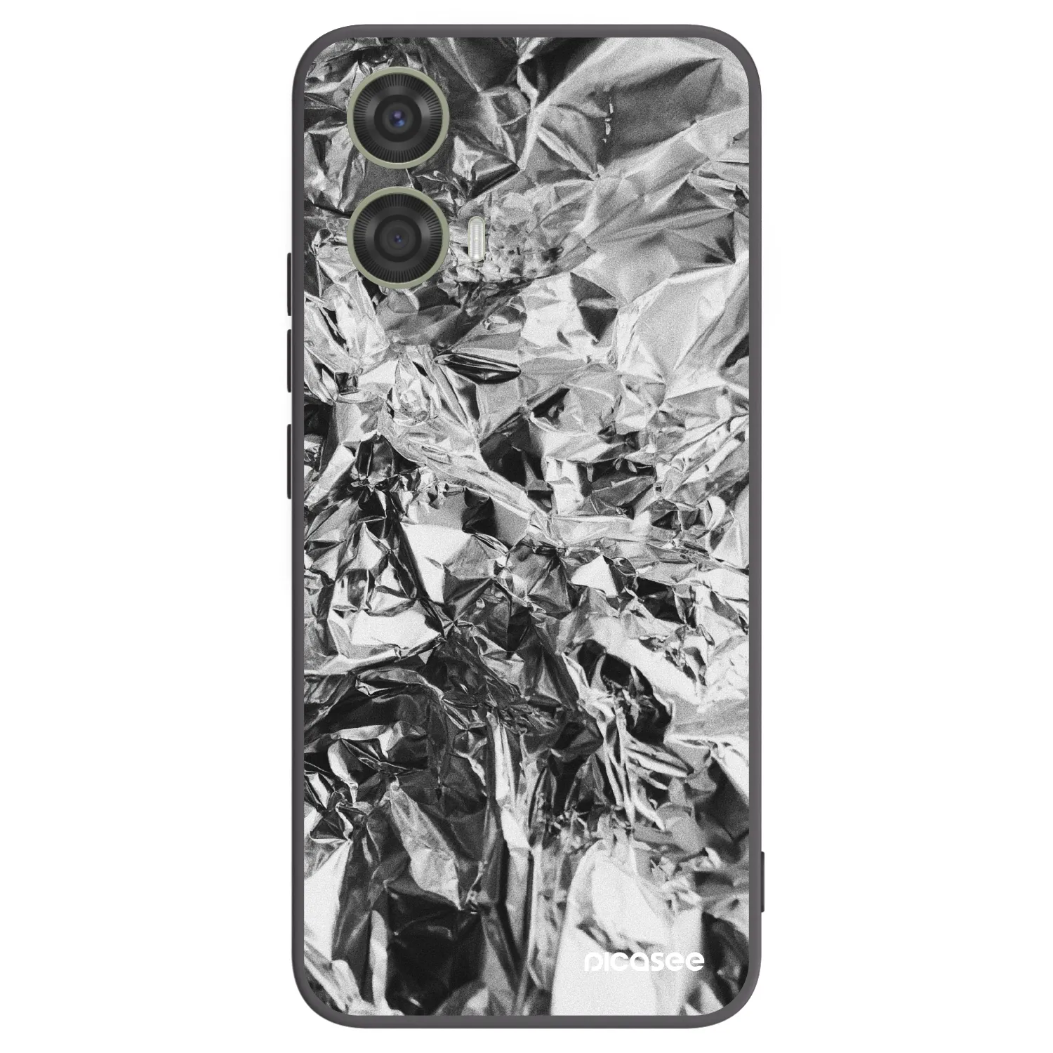 Picasee Μαύρη θήκη σιλικόνης για Motorola Moto G24 - Chrome