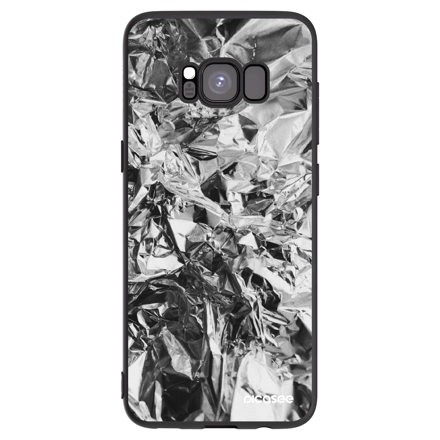 Picasee Μαύρη θήκη σιλικόνης για Samsung Galaxy S8 G950F - Chrome