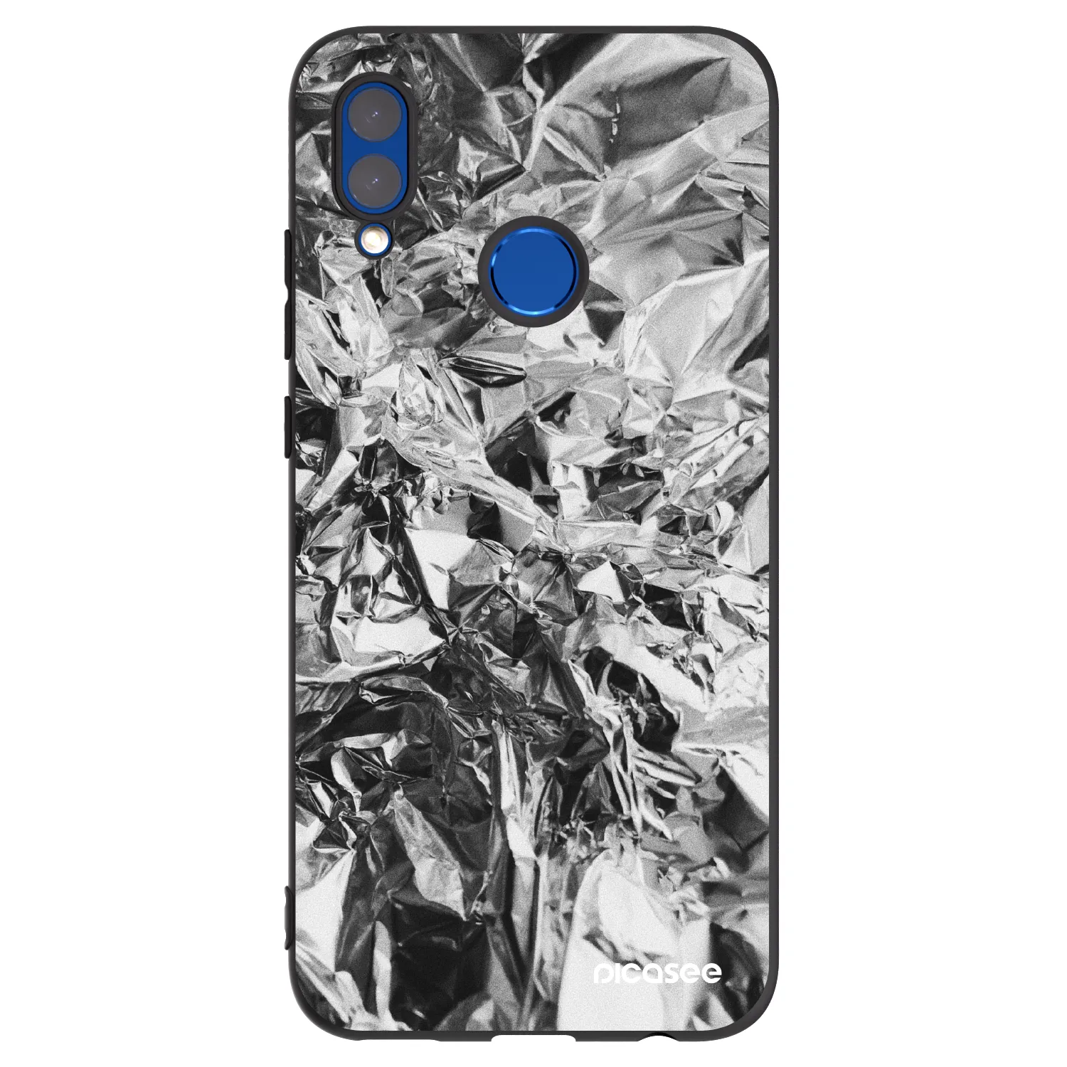 Picasee Μαύρη θήκη σιλικόνης για Huawei P Smart 2019 - Chrome