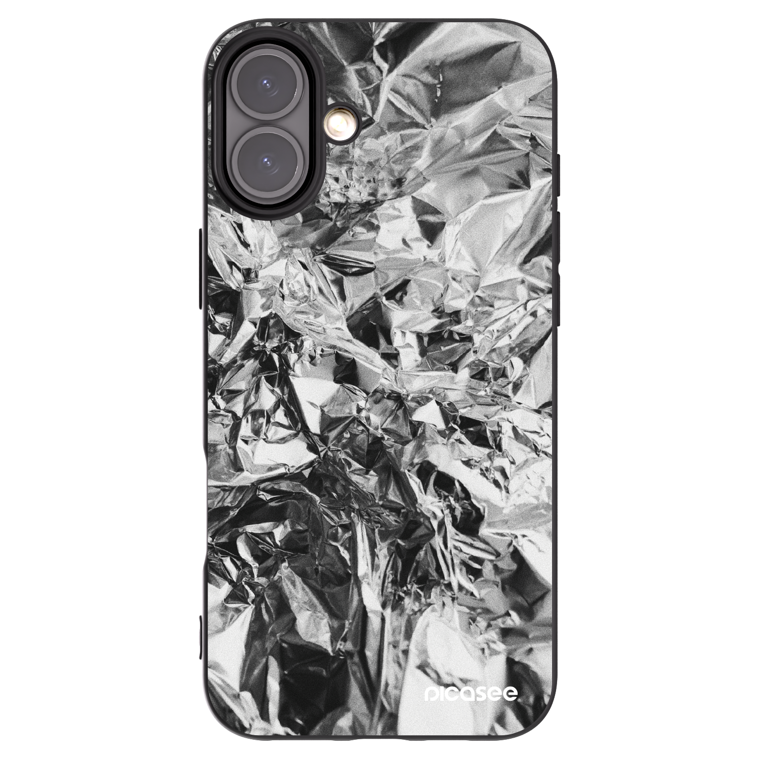 Picasee Μαύρη θήκη σιλικόνης για Apple iPhone 16 Plus - Chrome