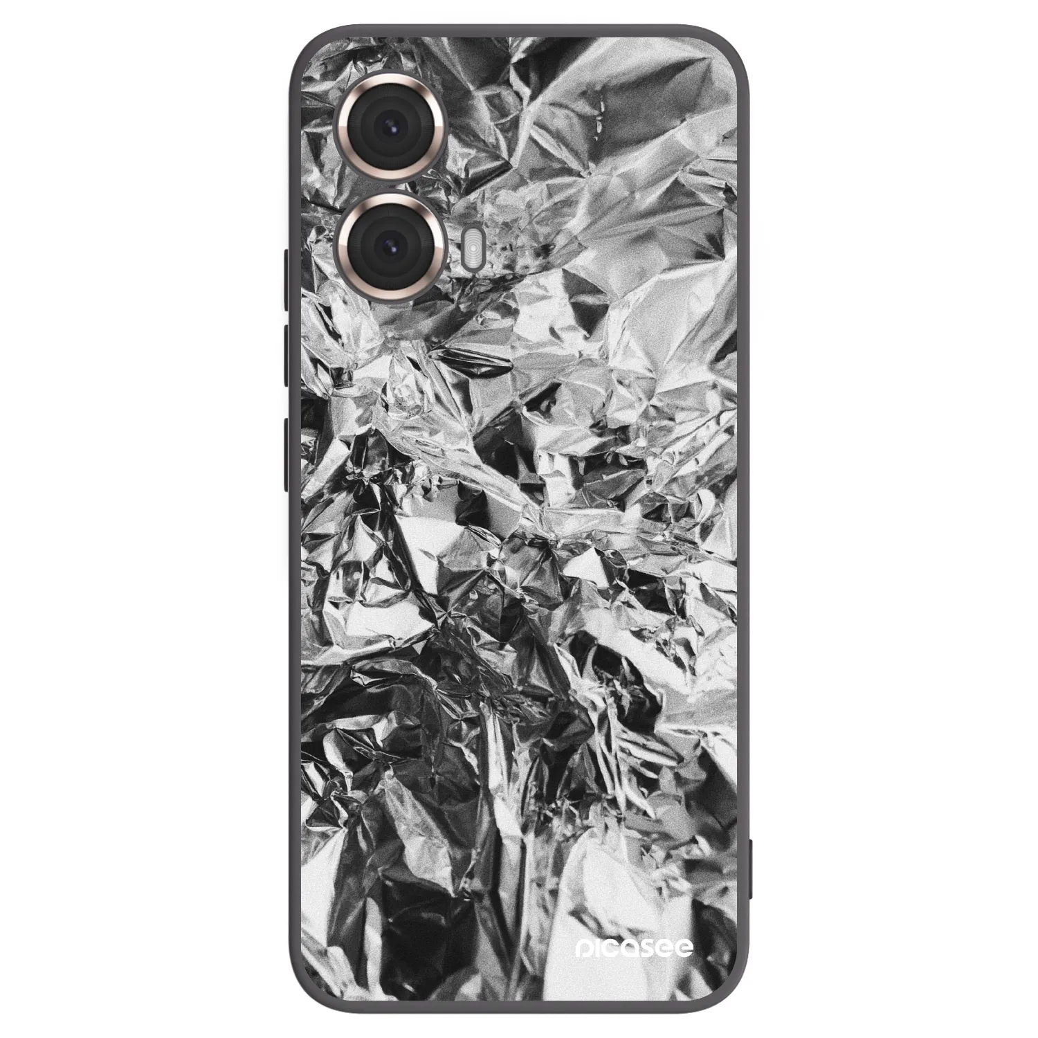 Picasee Μαύρη θήκη σιλικόνης για Motorola Moto G85 - Chrome