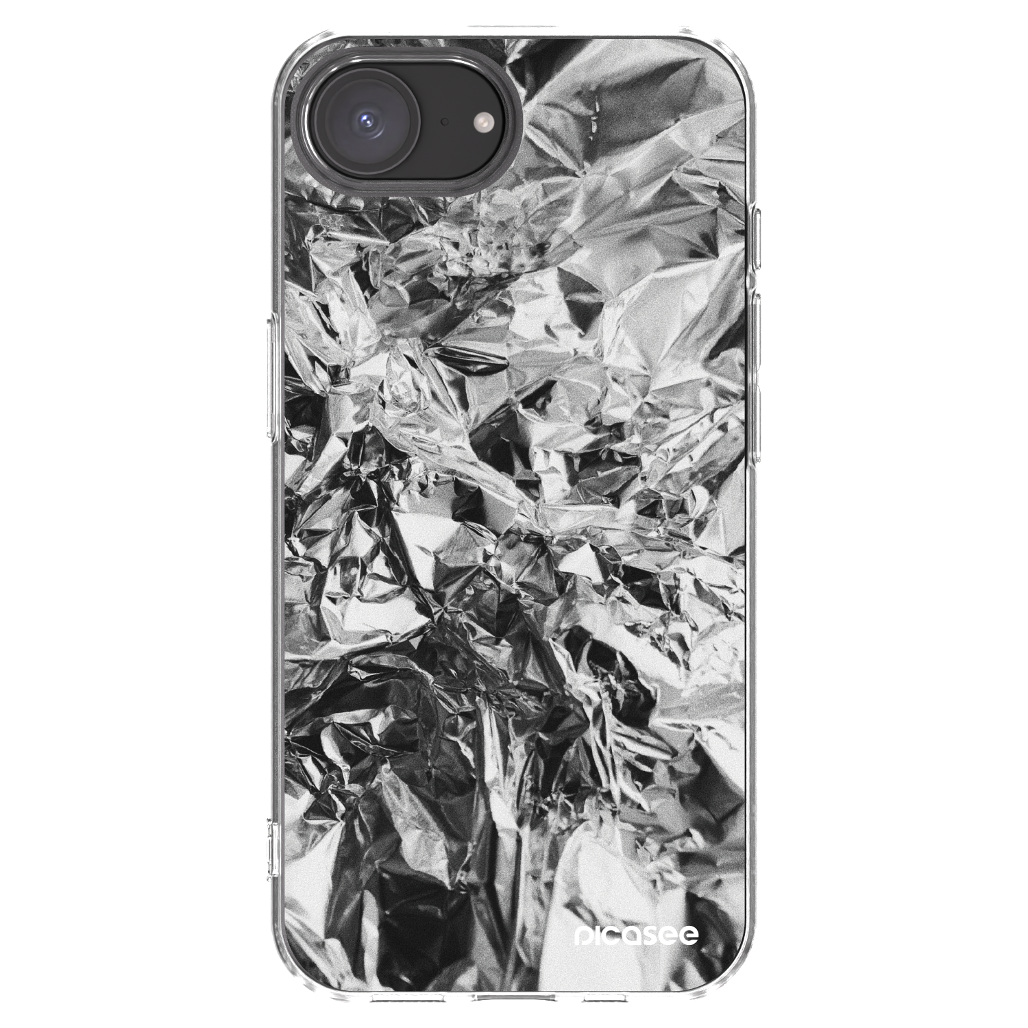 Picasee διαφανής θήκη σιλικόνης Apple iPhone 16e - Chrome