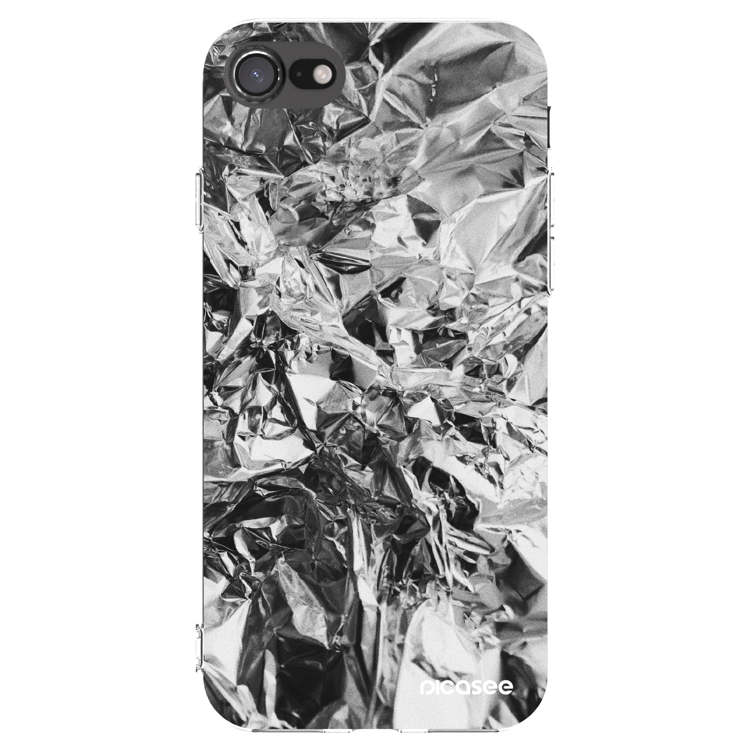 Picasee διαφανής θήκη σιλικόνης Apple iPhone 7 - Chrome