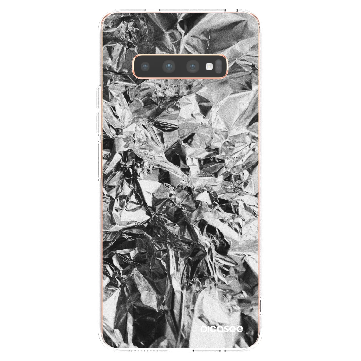 Picasee διαφανής θήκη σιλικόνης Samsung Galaxy S10 Plus G975 - Chrome