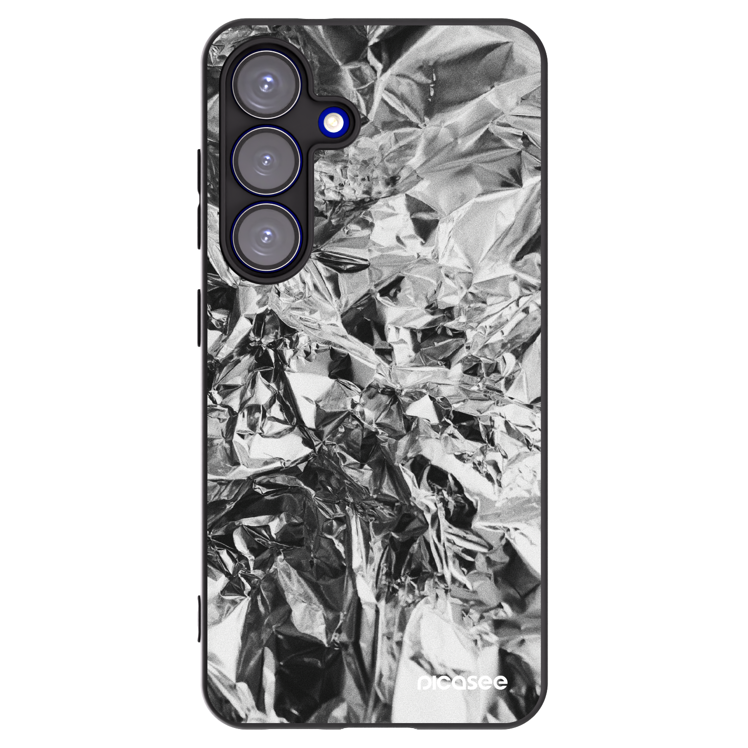 Picasee Μαύρη θήκη σιλικόνης για Samsung Galaxy S25 5G - Chrome