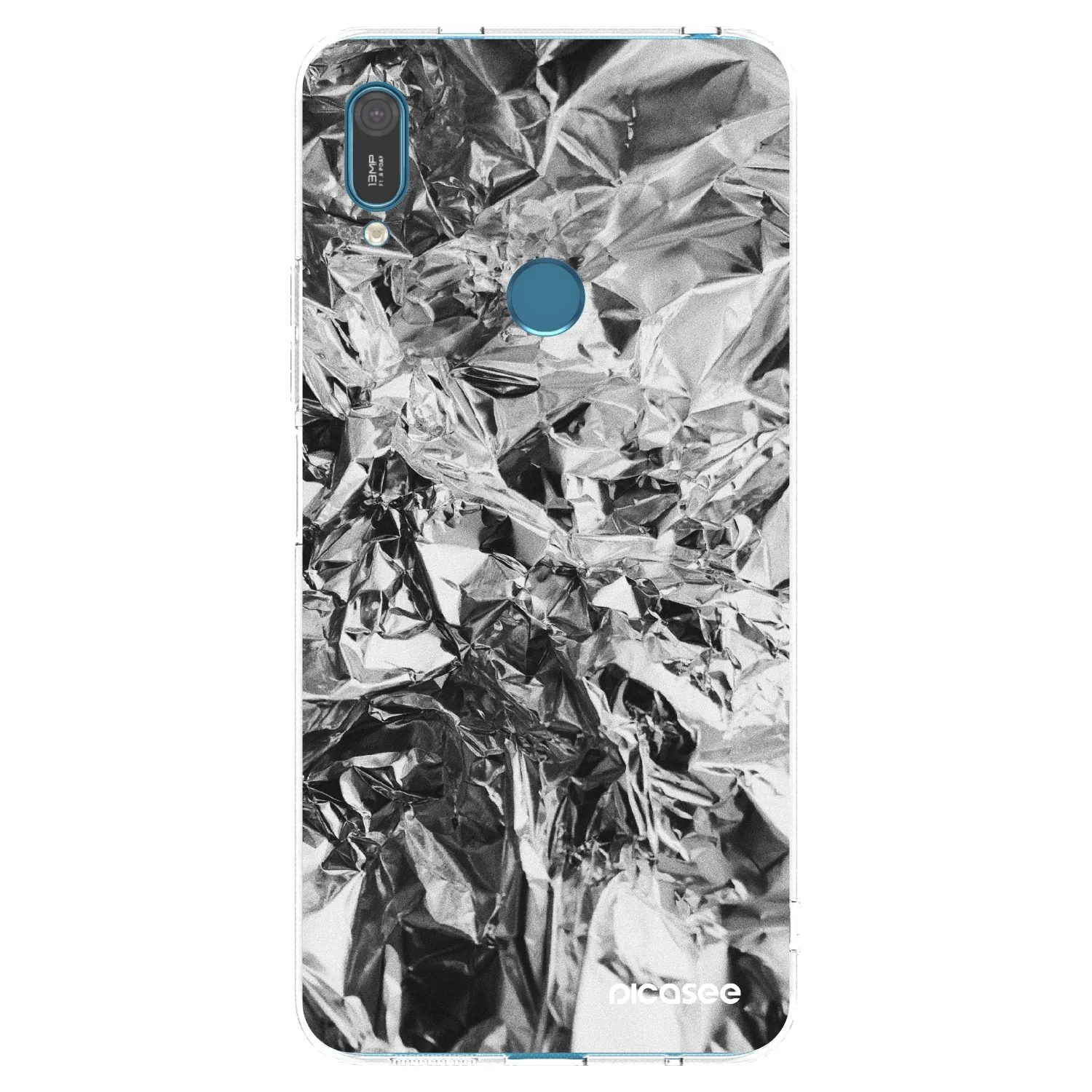 Picasee διαφανής θήκη σιλικόνης Huawei Y7 2019 - Chrome