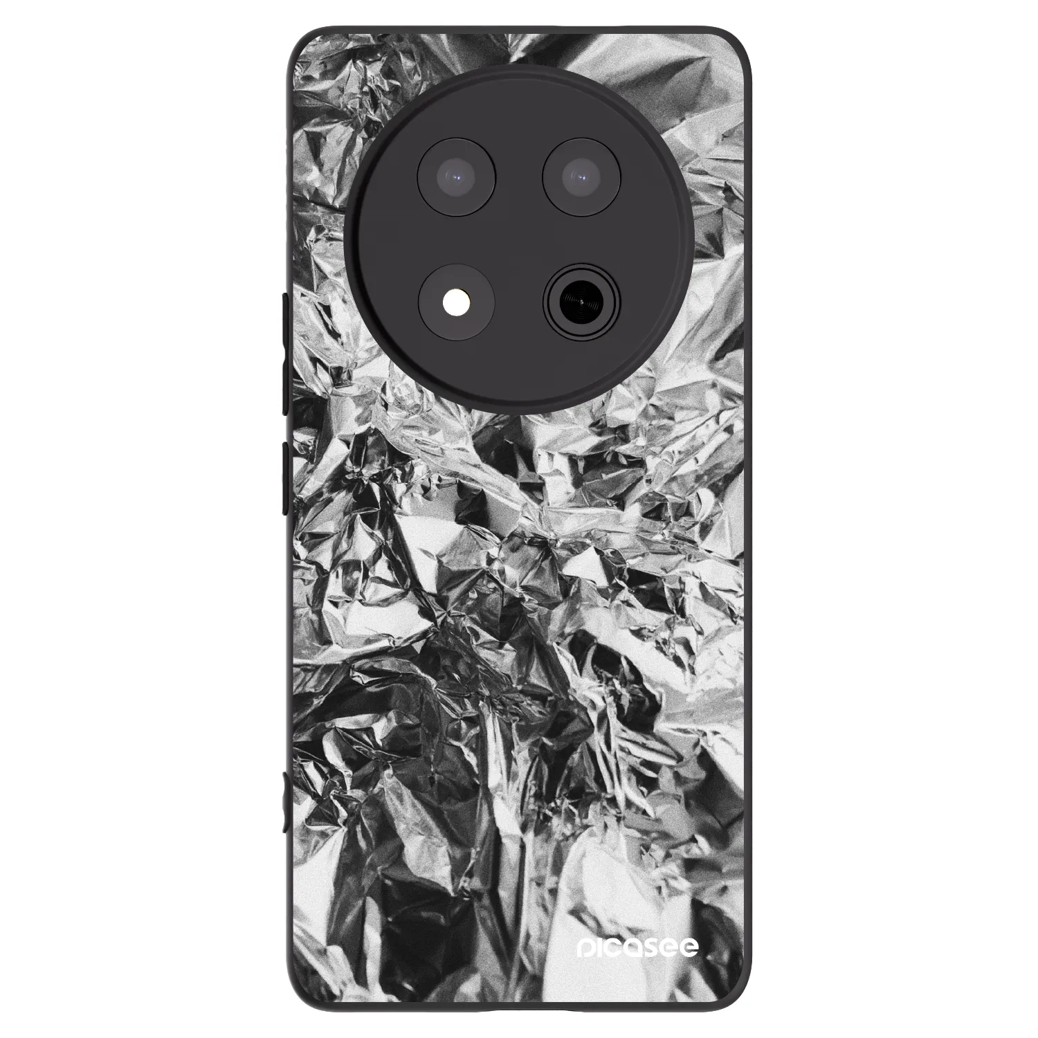 Picasee Μαύρη θήκη σιλικόνης για Honor Magic7 Lite 5G - Chrome