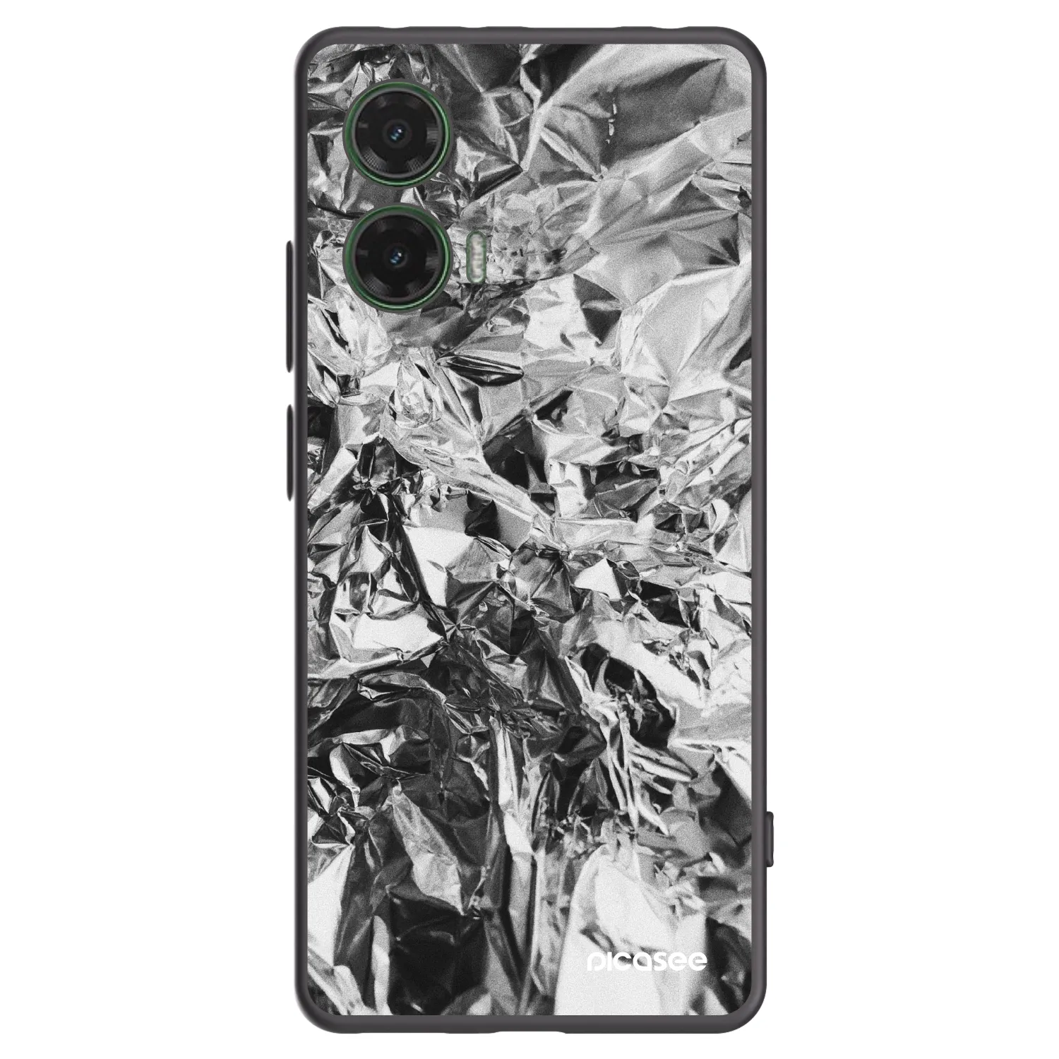 Picasee Μαύρη θήκη σιλικόνης για Motorola Moto G35 5G - Chrome