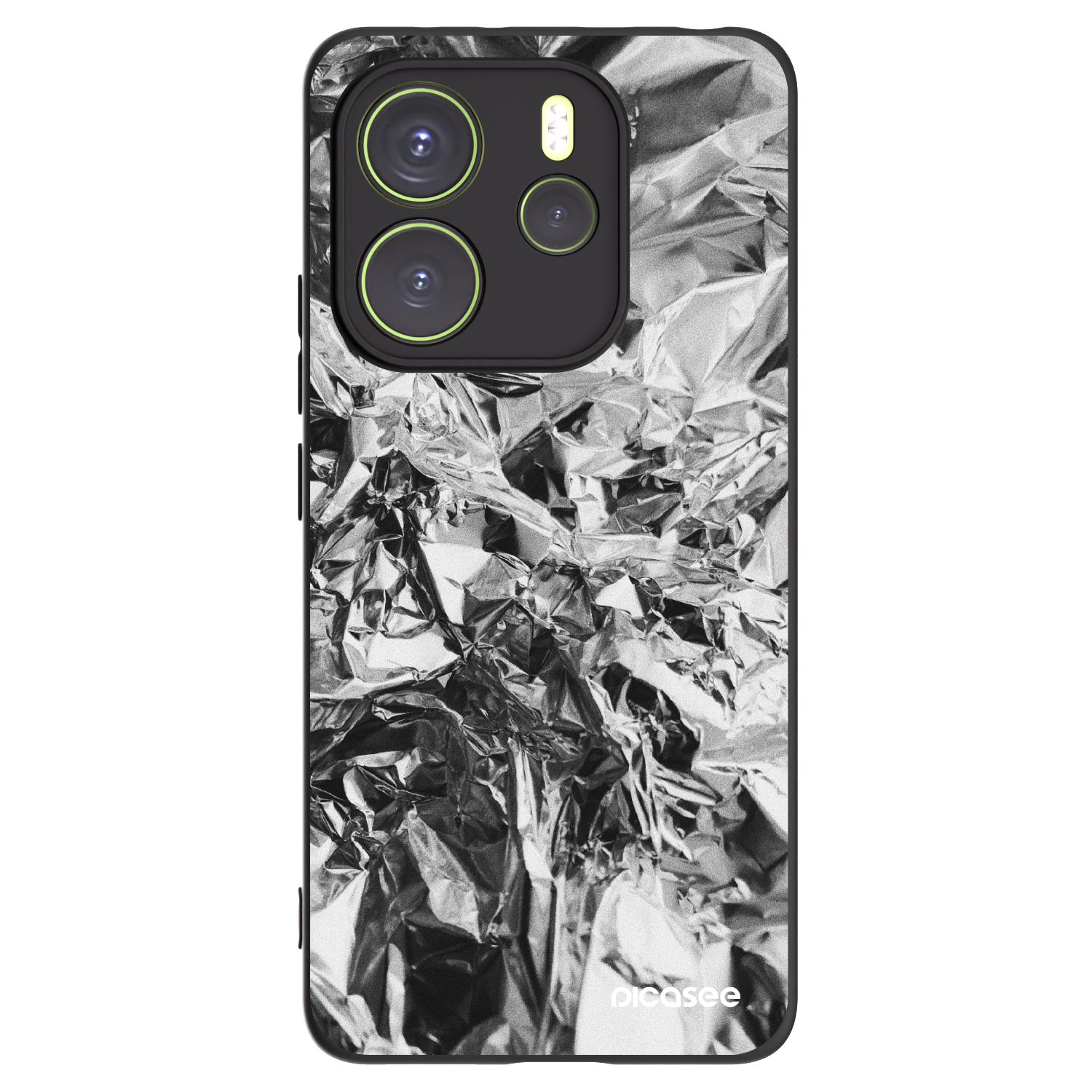 Picasee Μαύρη θήκη σιλικόνης για Xiaomi Redmi Note 14 4G - Chrome