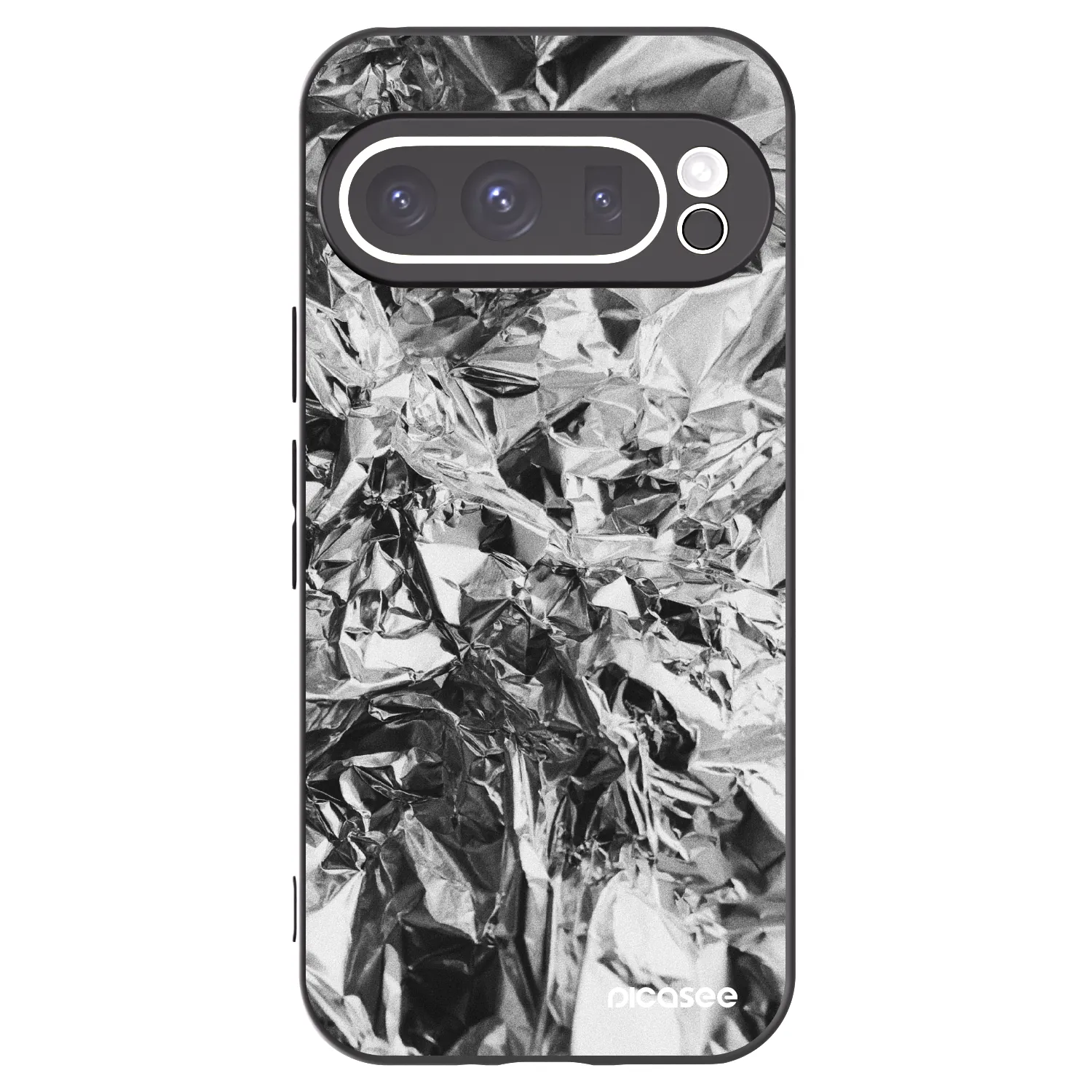 Picasee Μαύρη θήκη σιλικόνης για Google Pixel 9 Pro - Chrome