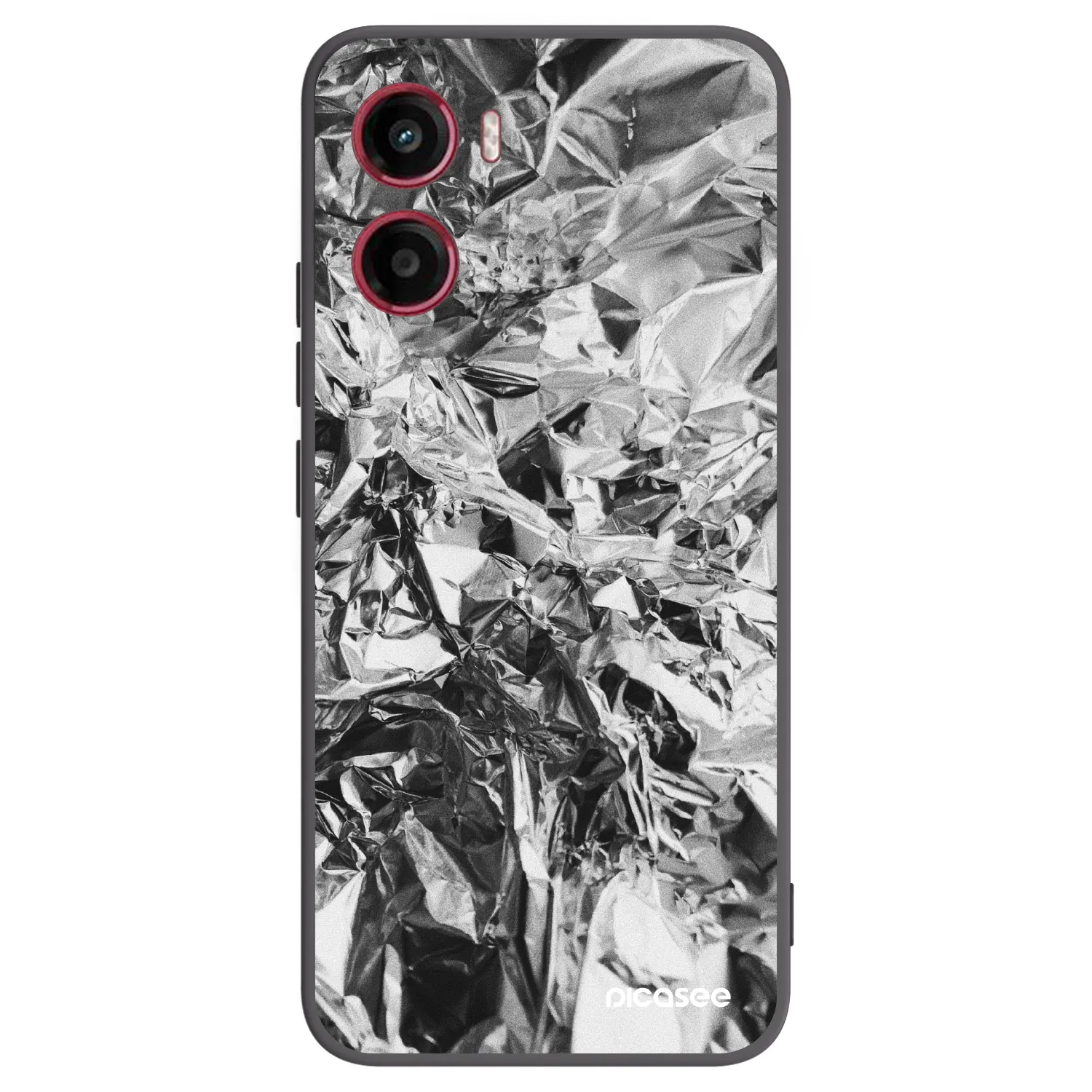 Picasee Μαύρη θήκη σιλικόνης για Motorola Moto G05 - Chrome