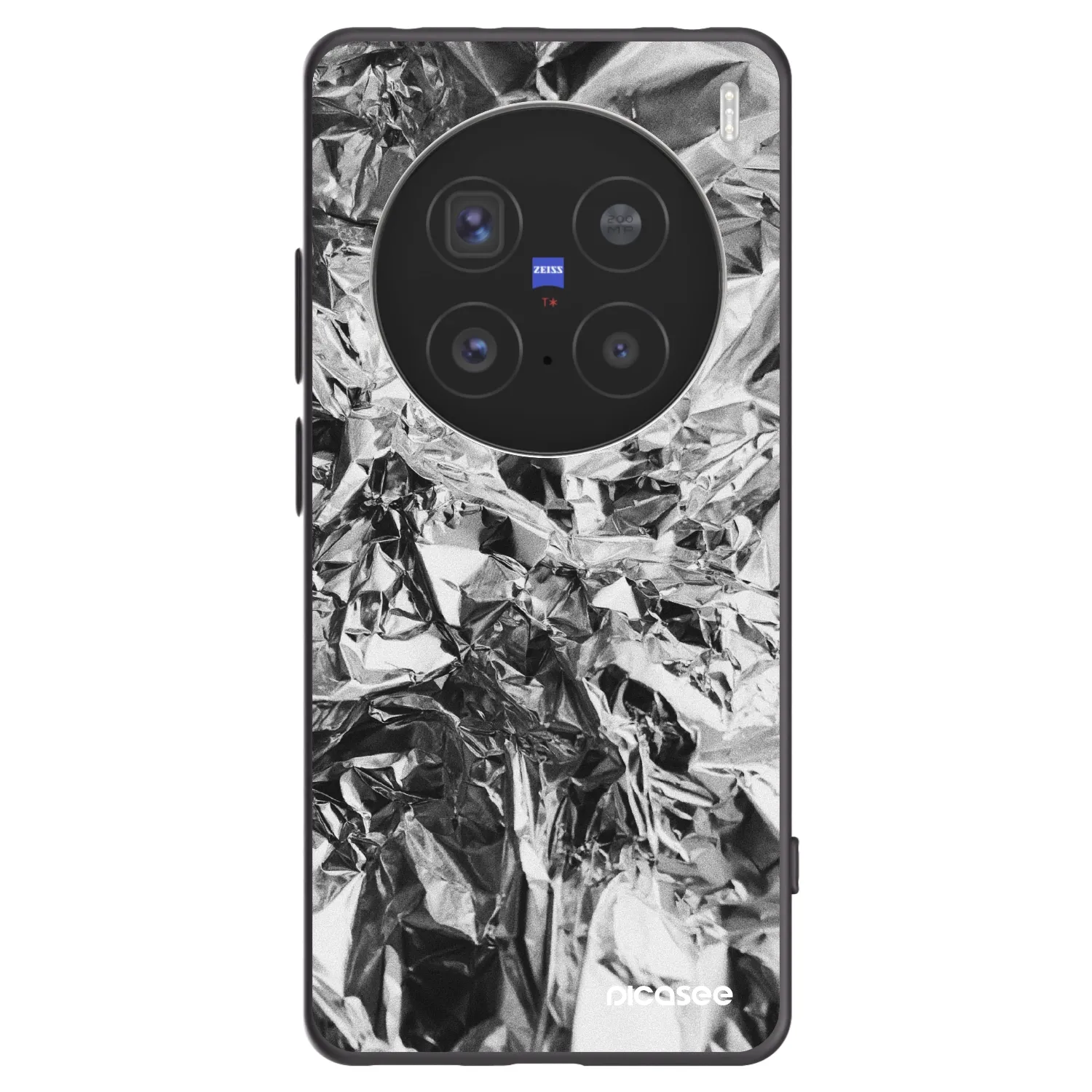 Picasee Μαύρη θήκη σιλικόνης για Vivo X200 Pro - Chrome