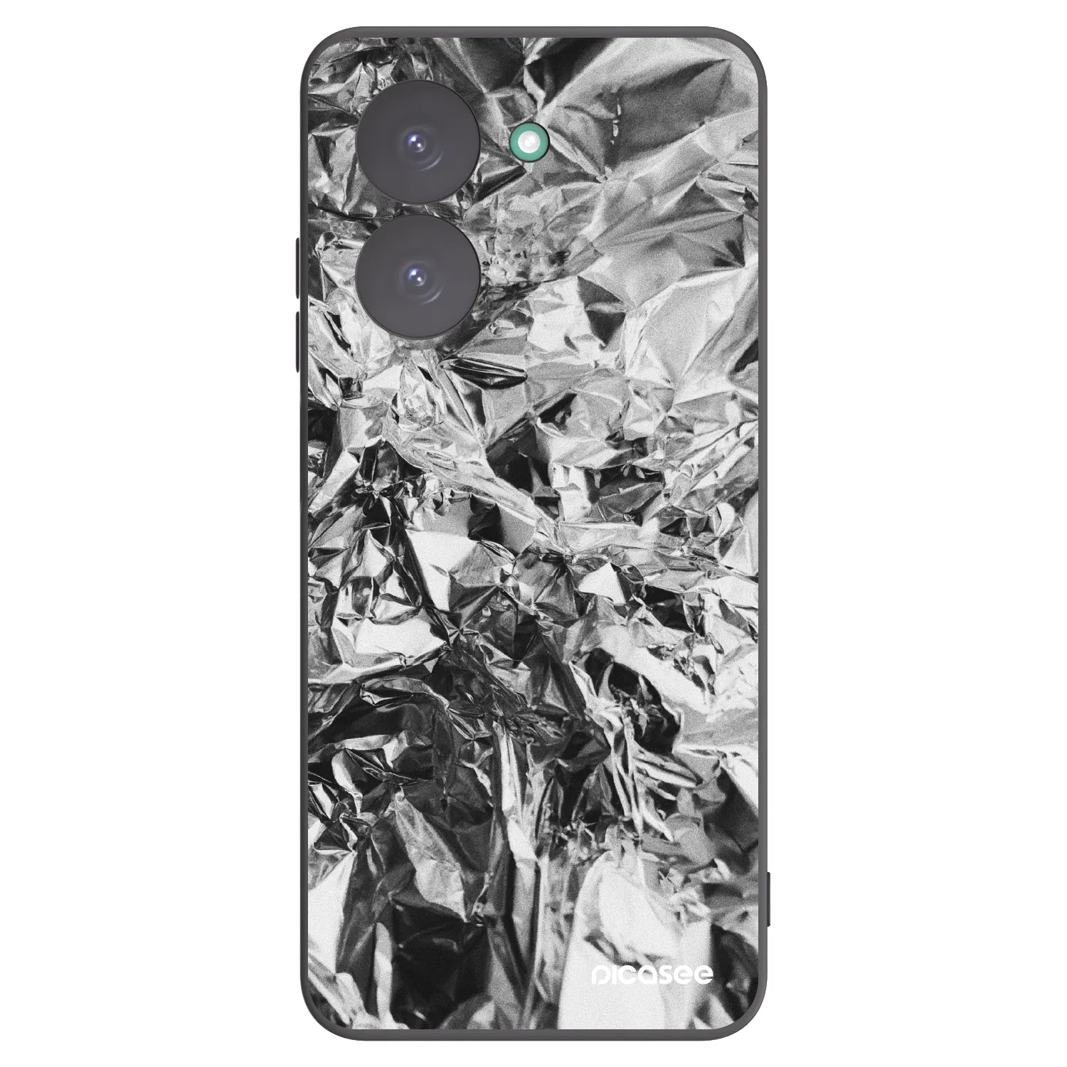 Picasee Μαύρη θήκη σιλικόνης για Xiaomi Redmi A5 - Chrome