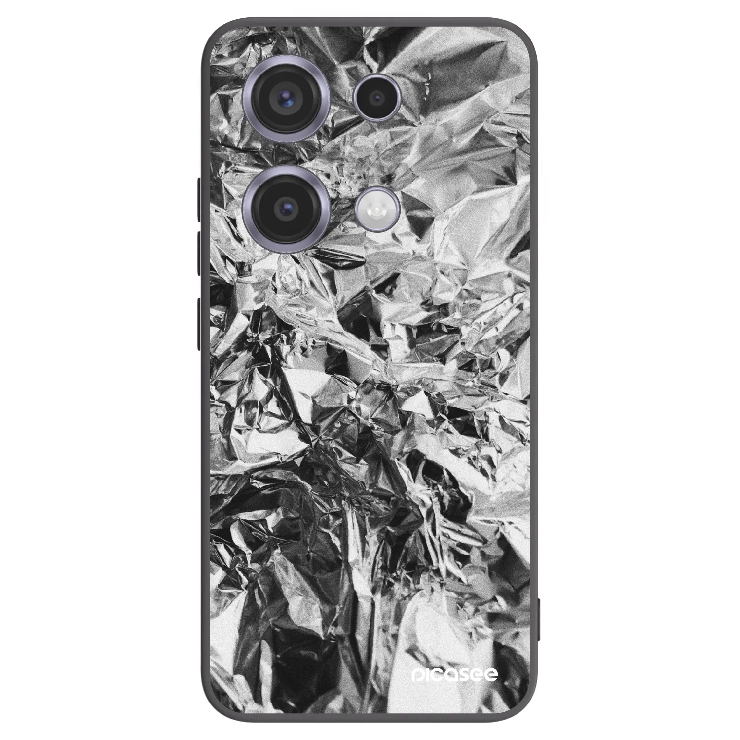 Picasee Μαύρη θήκη σιλικόνης για Xiaomi Redmi Note 14S - Chrome