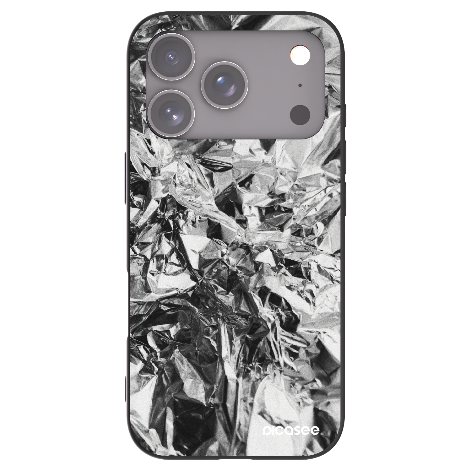Picasee Μαύρη θήκη σιλικόνης για Apple iPhone 17 Pro - Chrome