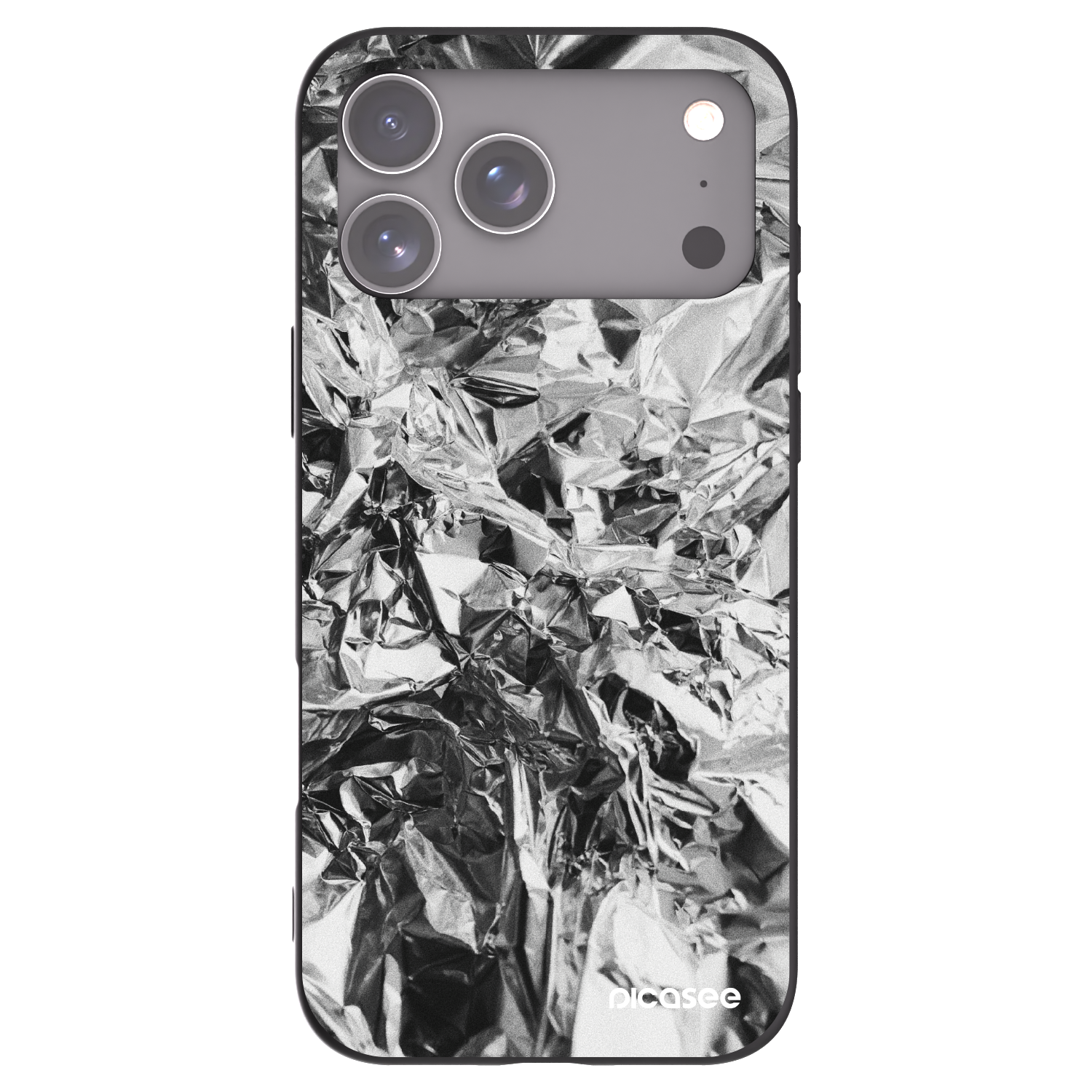 Picasee Μαύρη θήκη σιλικόνης για Apple iPhone 17 Pro Max - Chrome