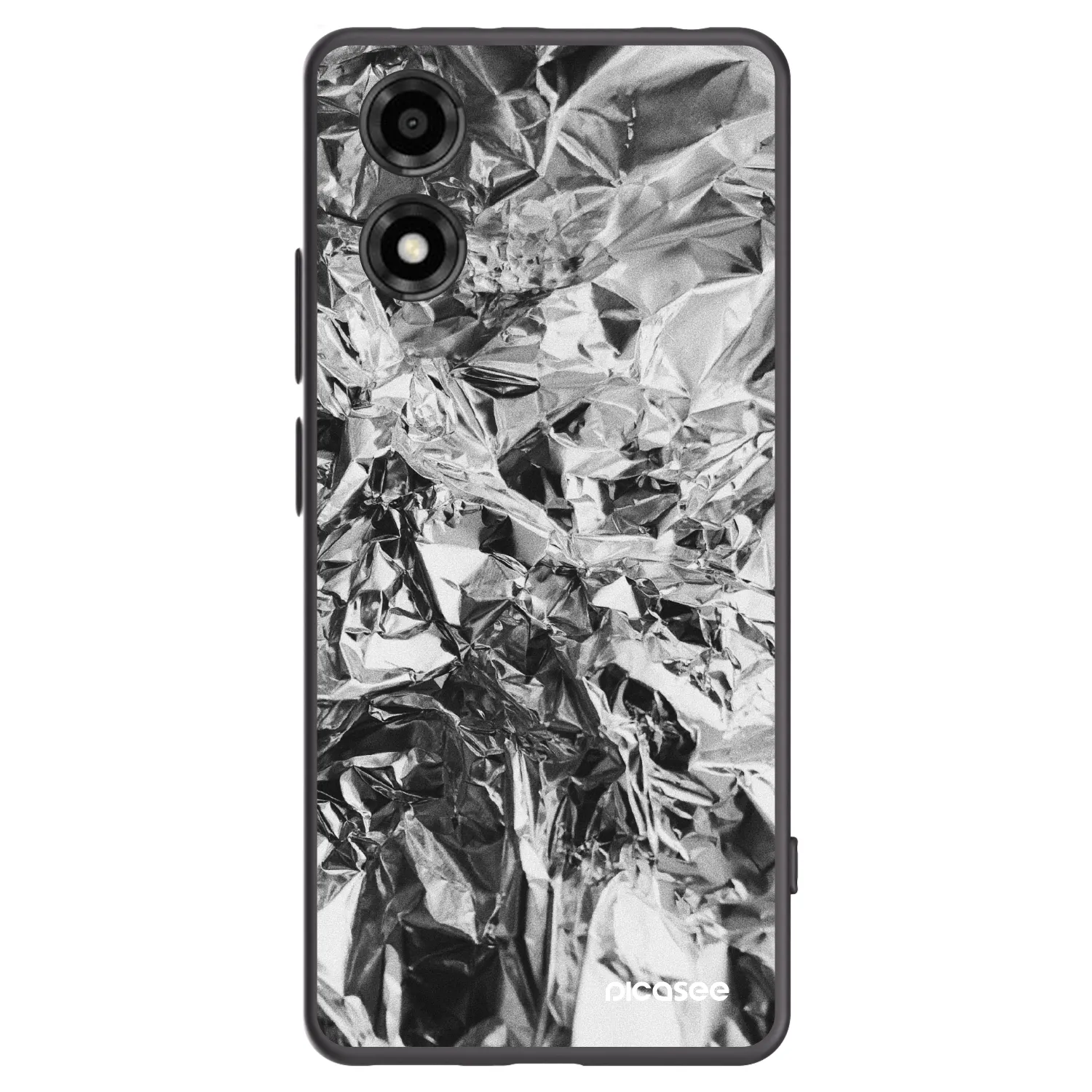 Picasee Μαύρη θήκη σιλικόνης για Motorola Moto E14 - Chrome