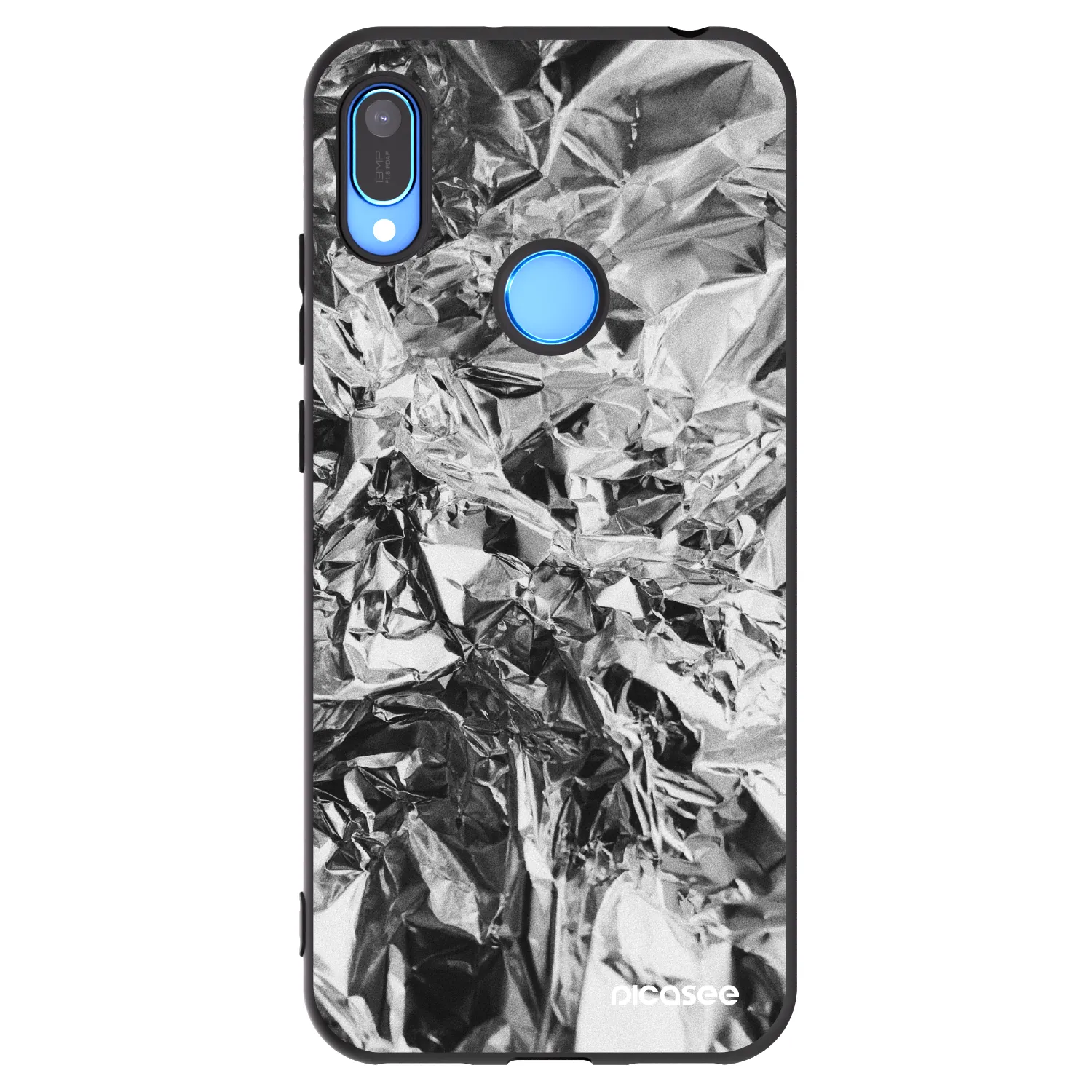 Picasee Μαύρη θήκη σιλικόνης για Huawei Y6 2019 - Chrome