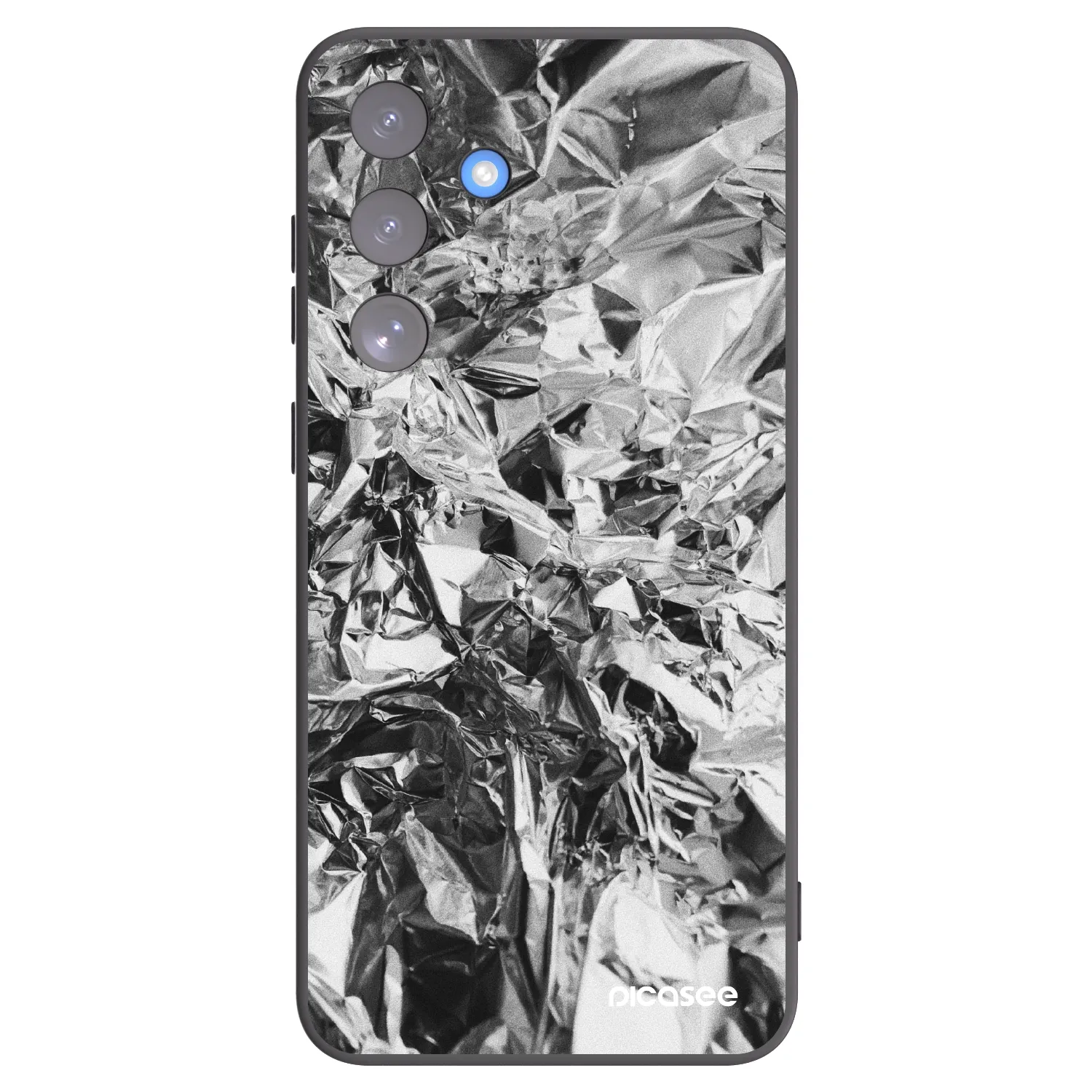 Picasee Μαύρη θήκη σιλικόνης για Samsung Galaxy S25 FE 5G - Chrome