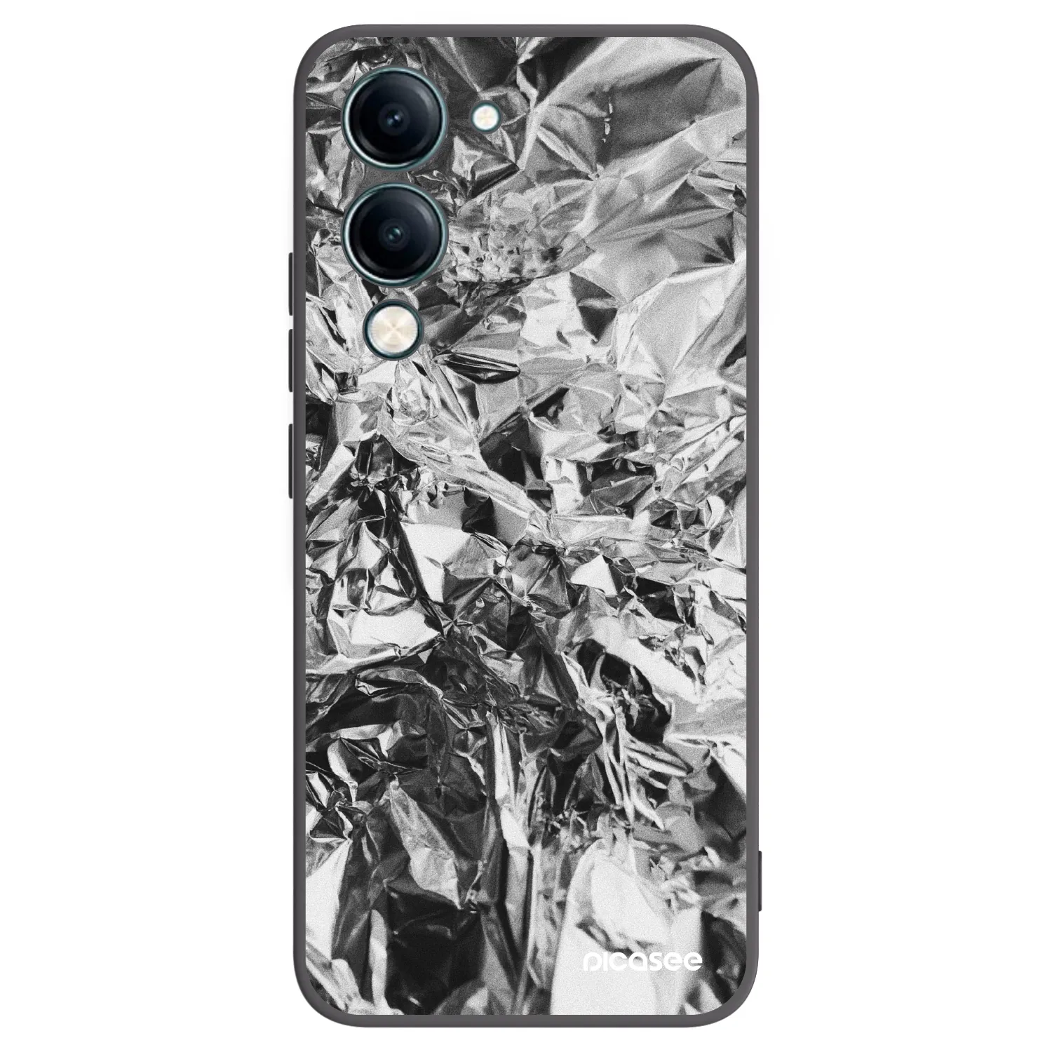Picasee Μαύρη θήκη σιλικόνης για Vivo Y29s 5G - Chrome