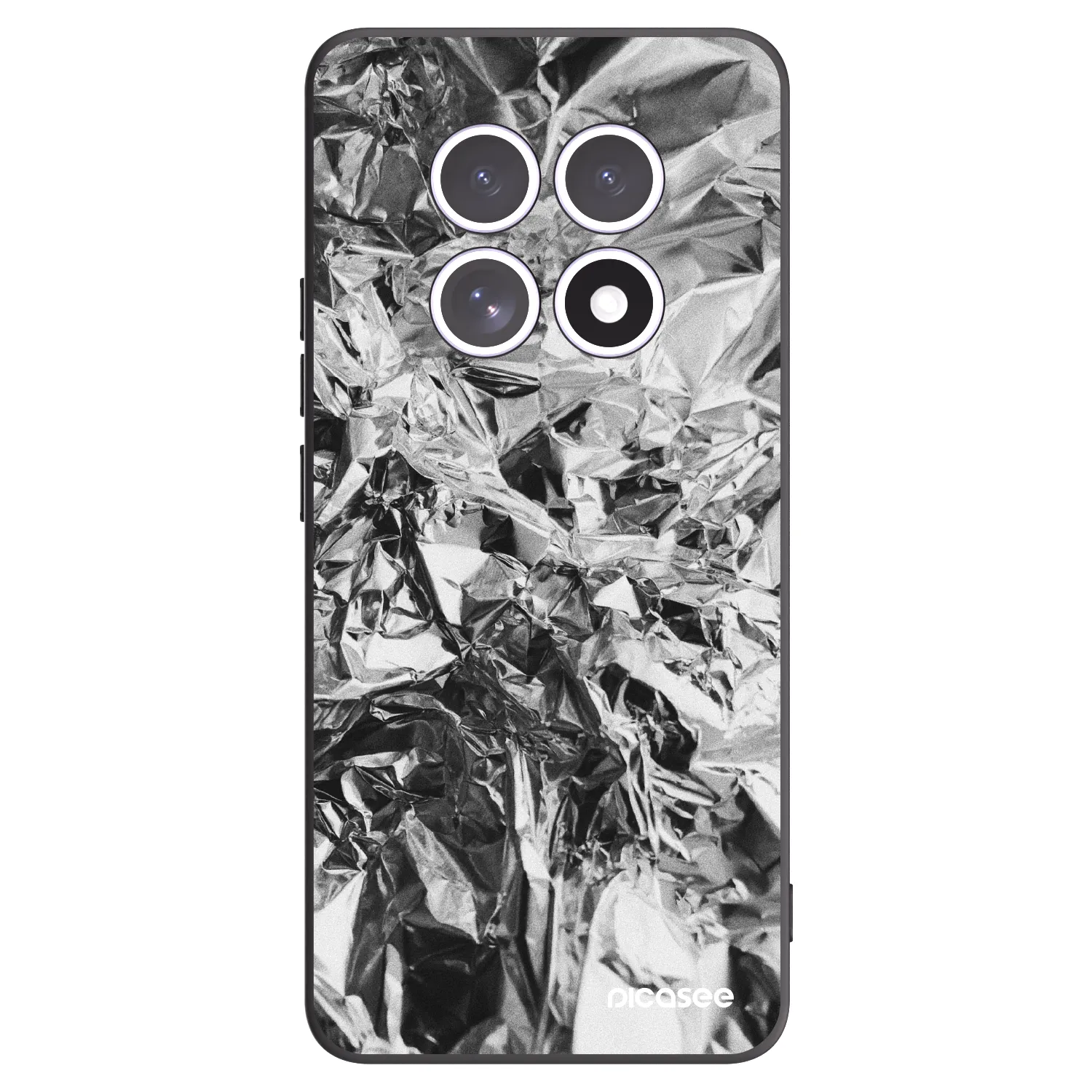 Picasee Μαύρη θήκη σιλικόνης για Xiaomi Redmi Note 15 - Chrome