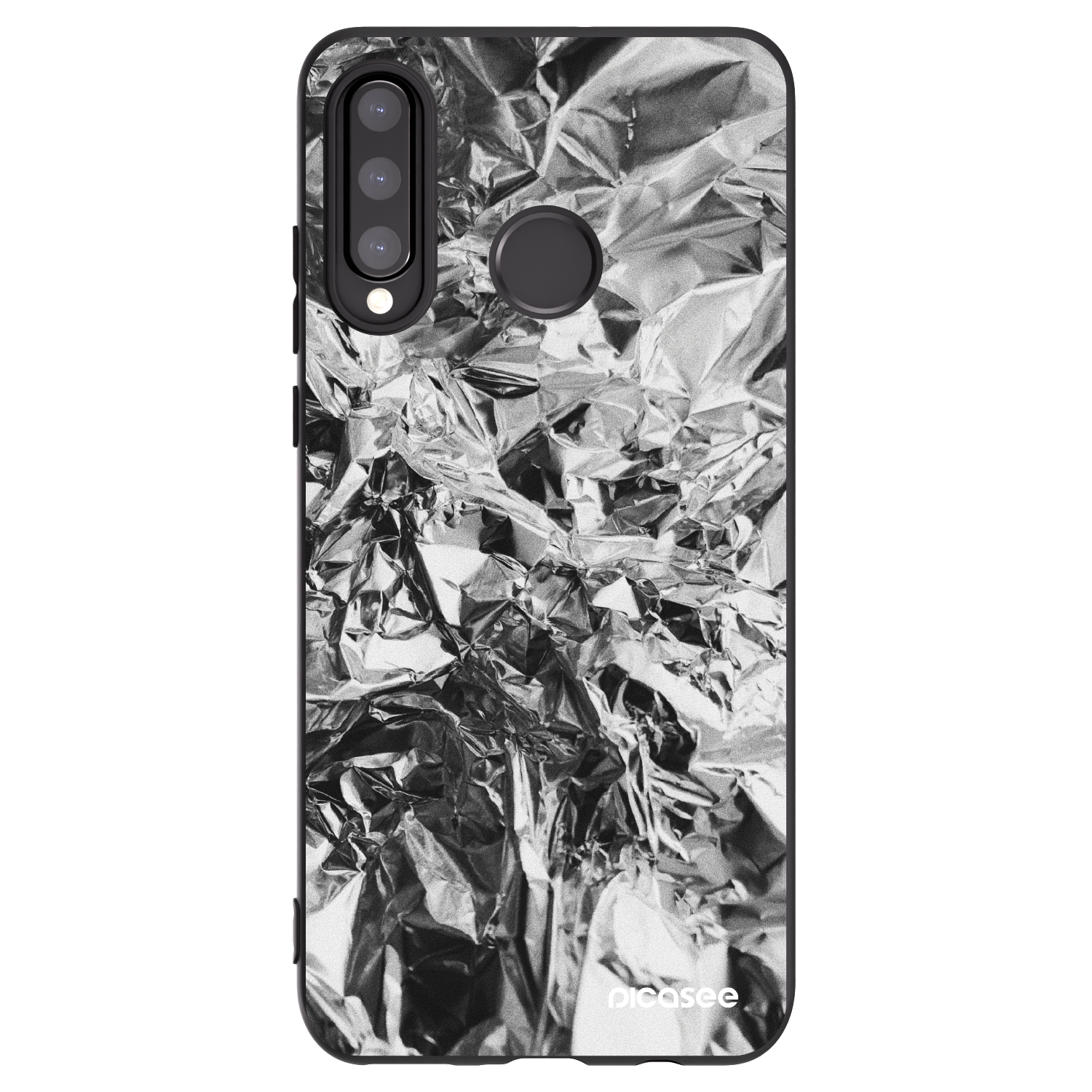 Picasee Μαύρη θήκη σιλικόνης για Huawei P30 Lite - Chrome