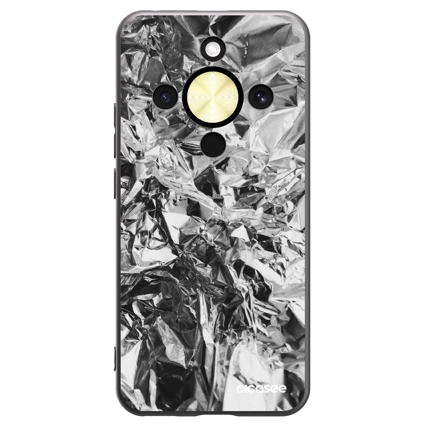 Picasee Μαύρη θήκη σιλικόνης για Honor Magic8 Lite 5G - Chrome