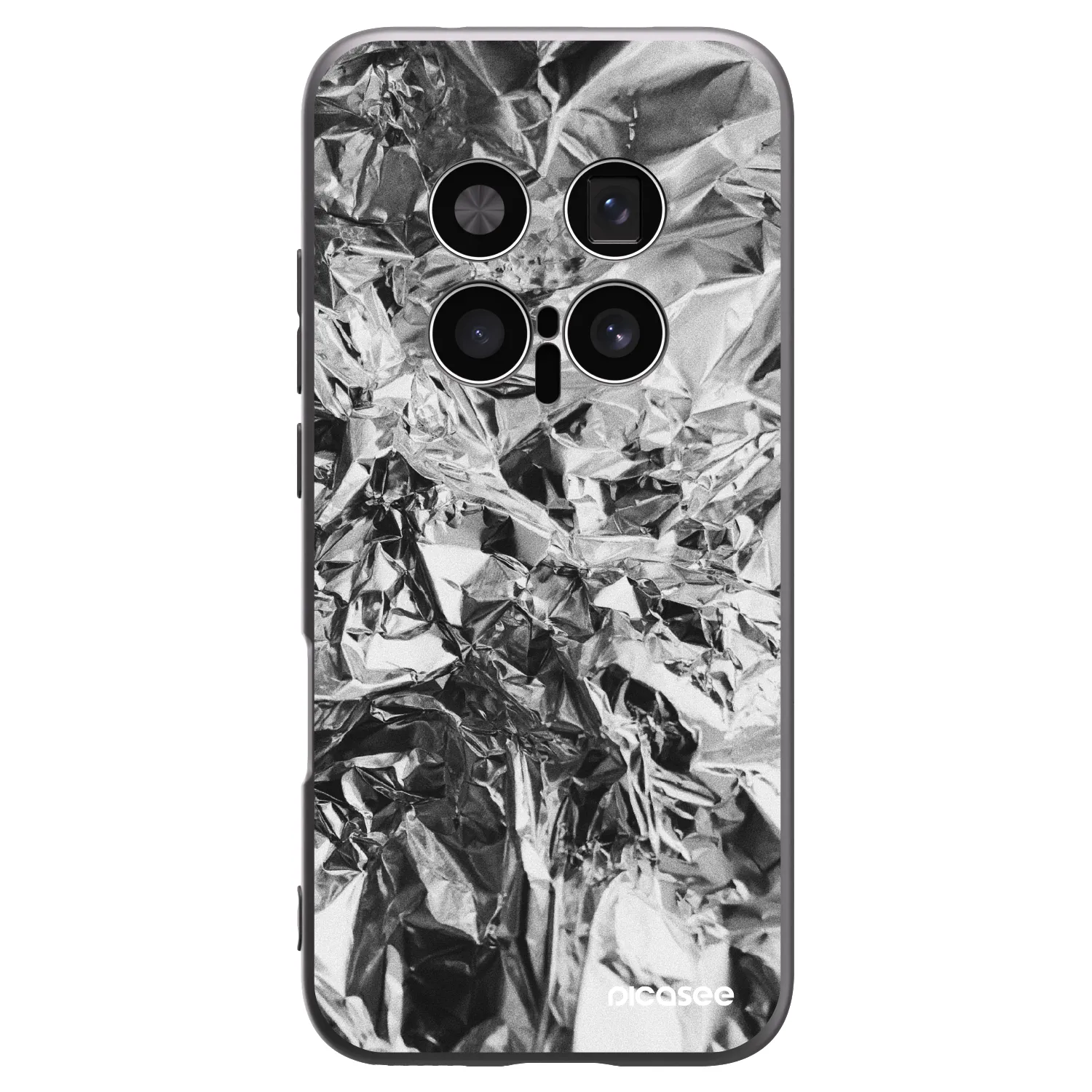 Picasee Μαύρη θήκη σιλικόνης για Honor Magic8 Pro 5G - Chrome