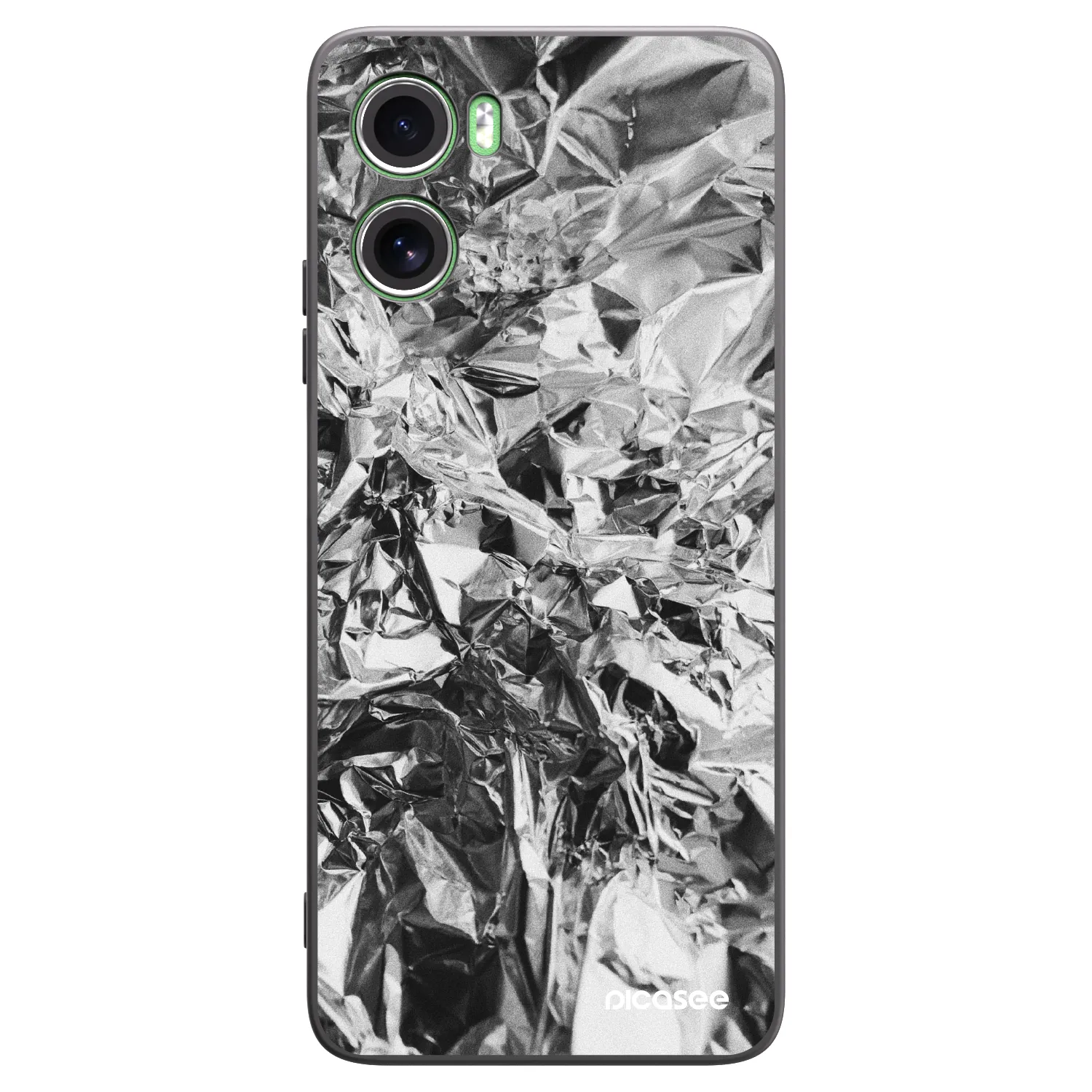 Picasee Μαύρη θήκη σιλικόνης για Motorola Moto G06 - Chrome