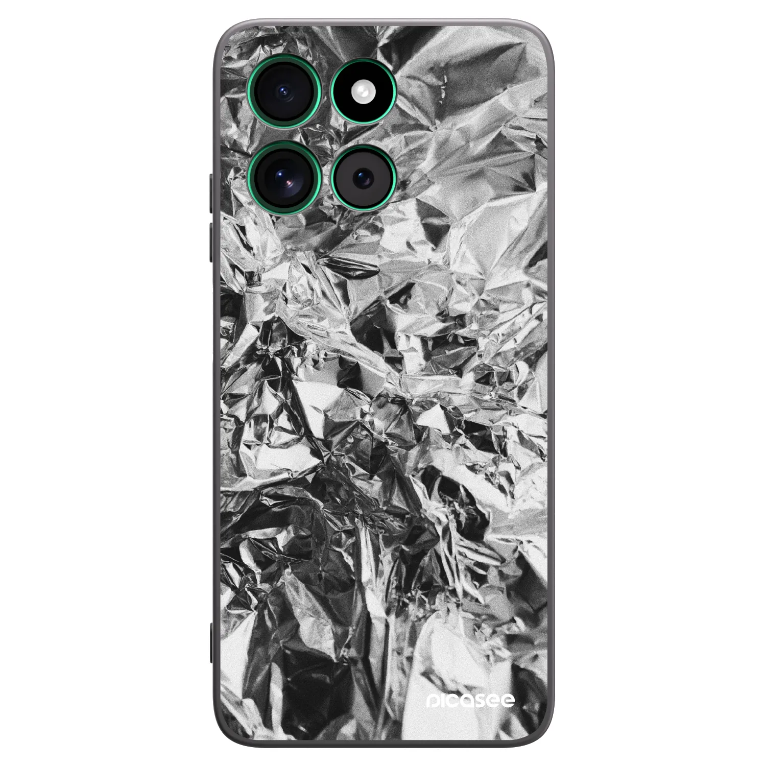 Picasee Μαύρη θήκη σιλικόνης για Motorola Moto G57 Power - Chrome