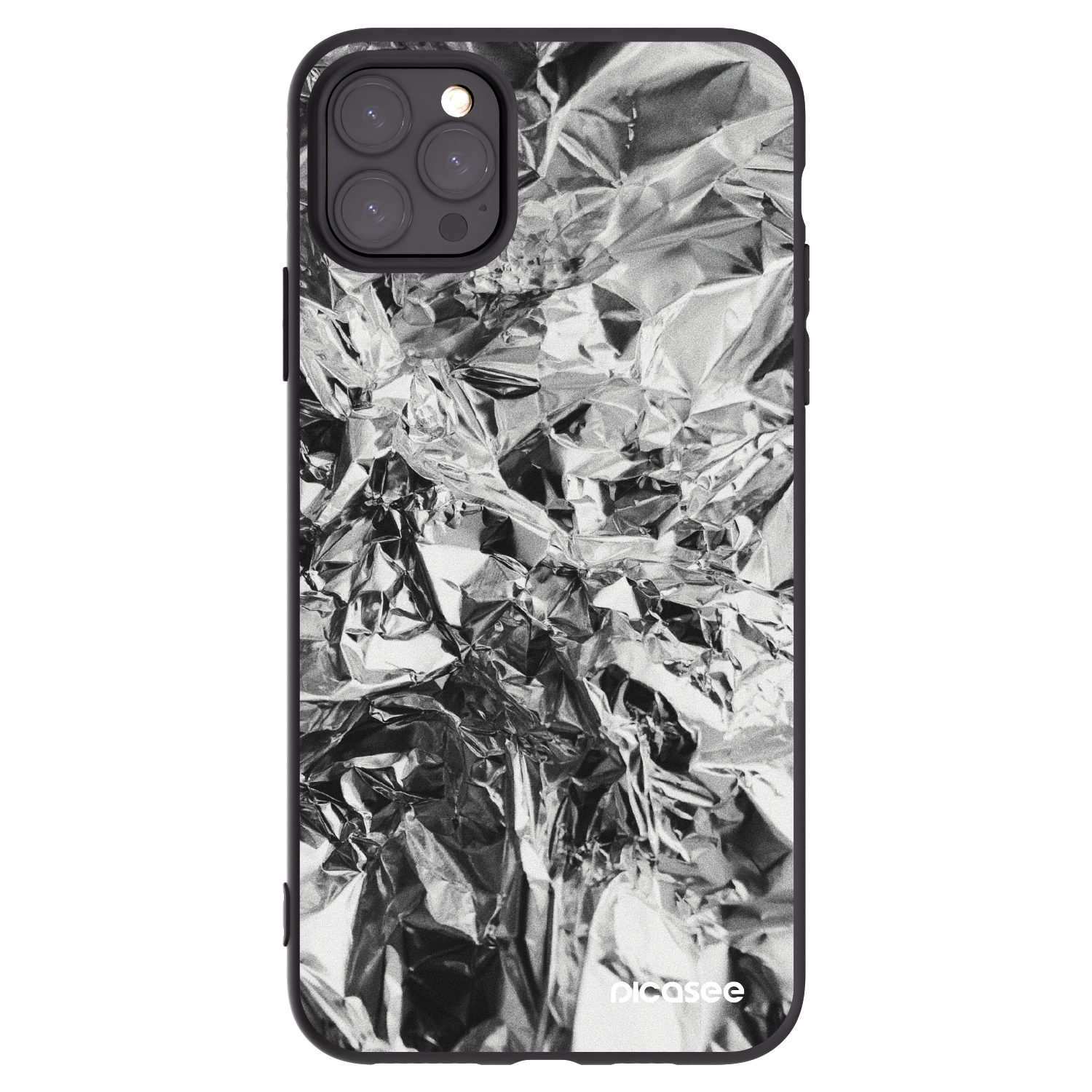 Picasee Μαύρη θήκη σιλικόνης για Apple iPhone 11 Pro Max - Chrome