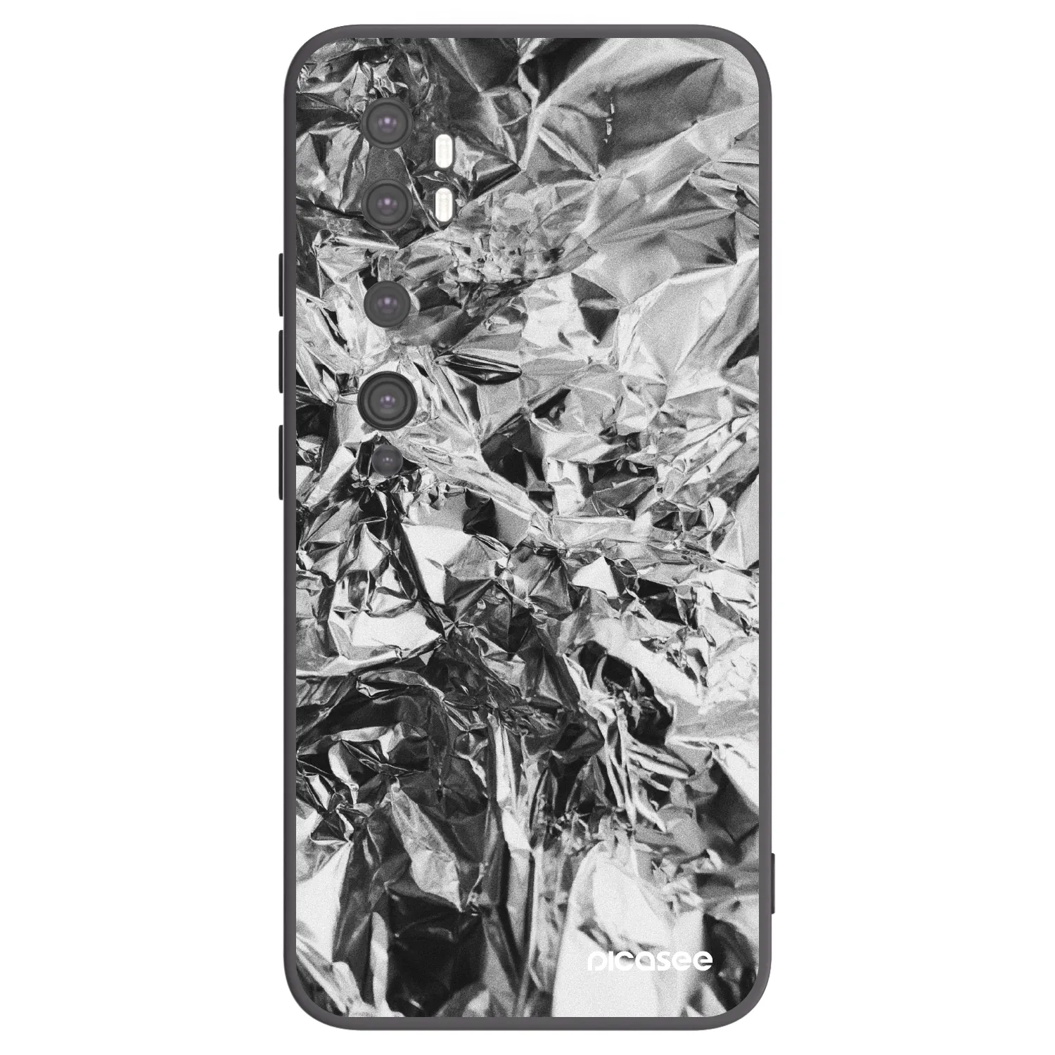 Picasee Μαύρη θήκη σιλικόνης για Xiaomi Mi Note 10 (Pro) - Chrome