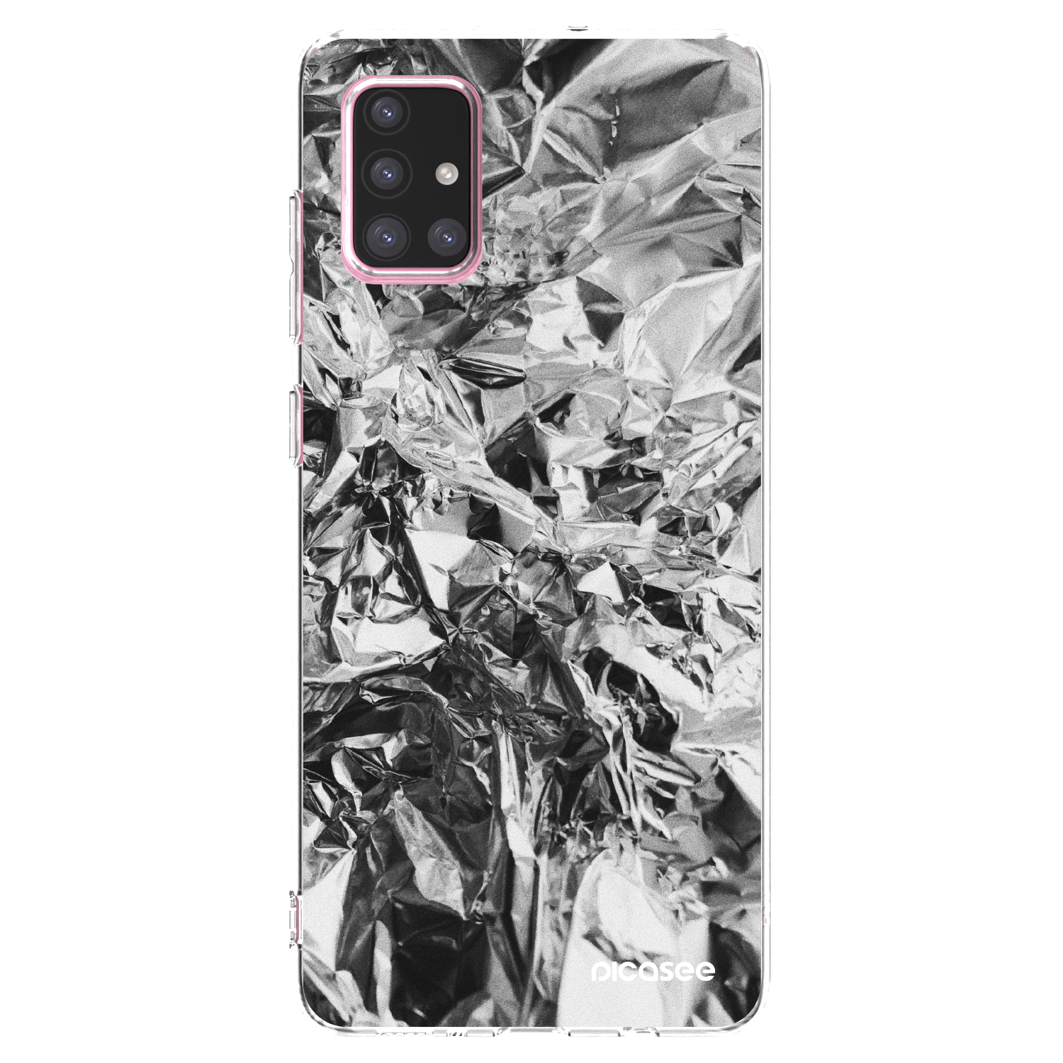 Picasee διαφανής θήκη σιλικόνης Samsung Galaxy A71 A715F - Chrome