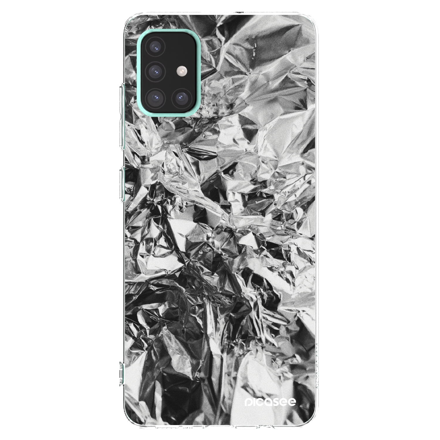 Picasee διαφανής θήκη σιλικόνης Samsung Galaxy A51 A515F - Chrome