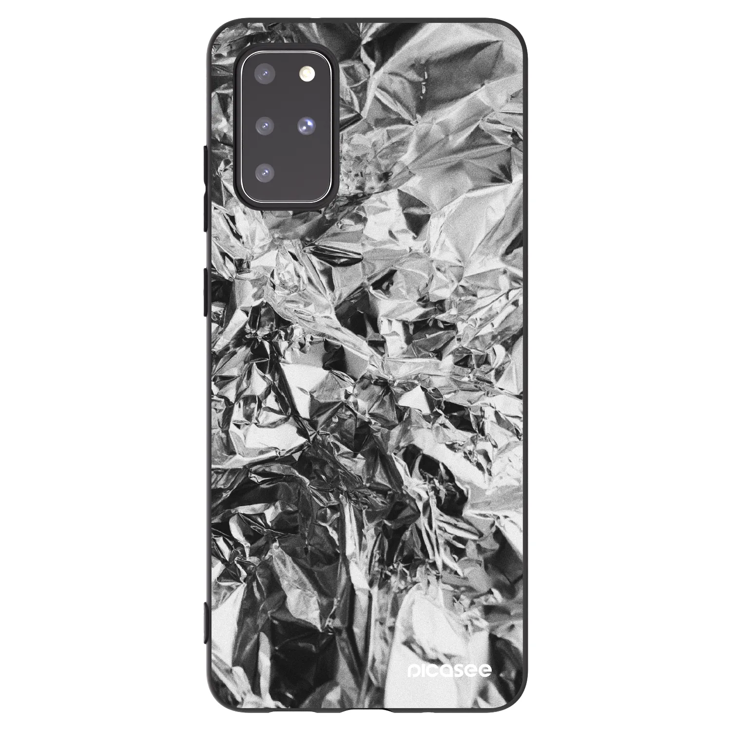 Picasee Μαύρη θήκη σιλικόνης για Samsung Galaxy S20+ G985F - Chrome