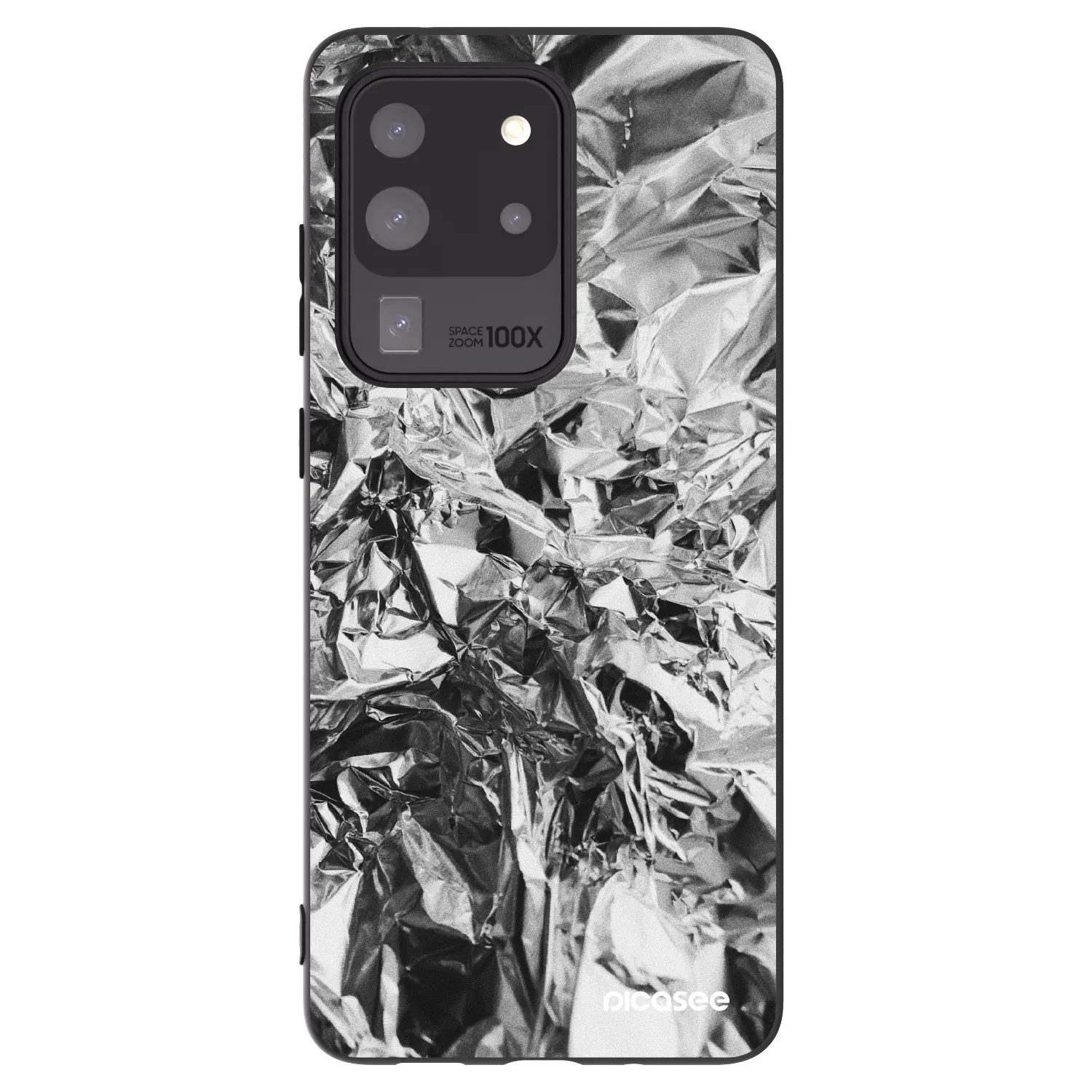 Picasee Μαύρη θήκη σιλικόνης για Samsung Galaxy S20 Ultra 5G G988F - Chrome